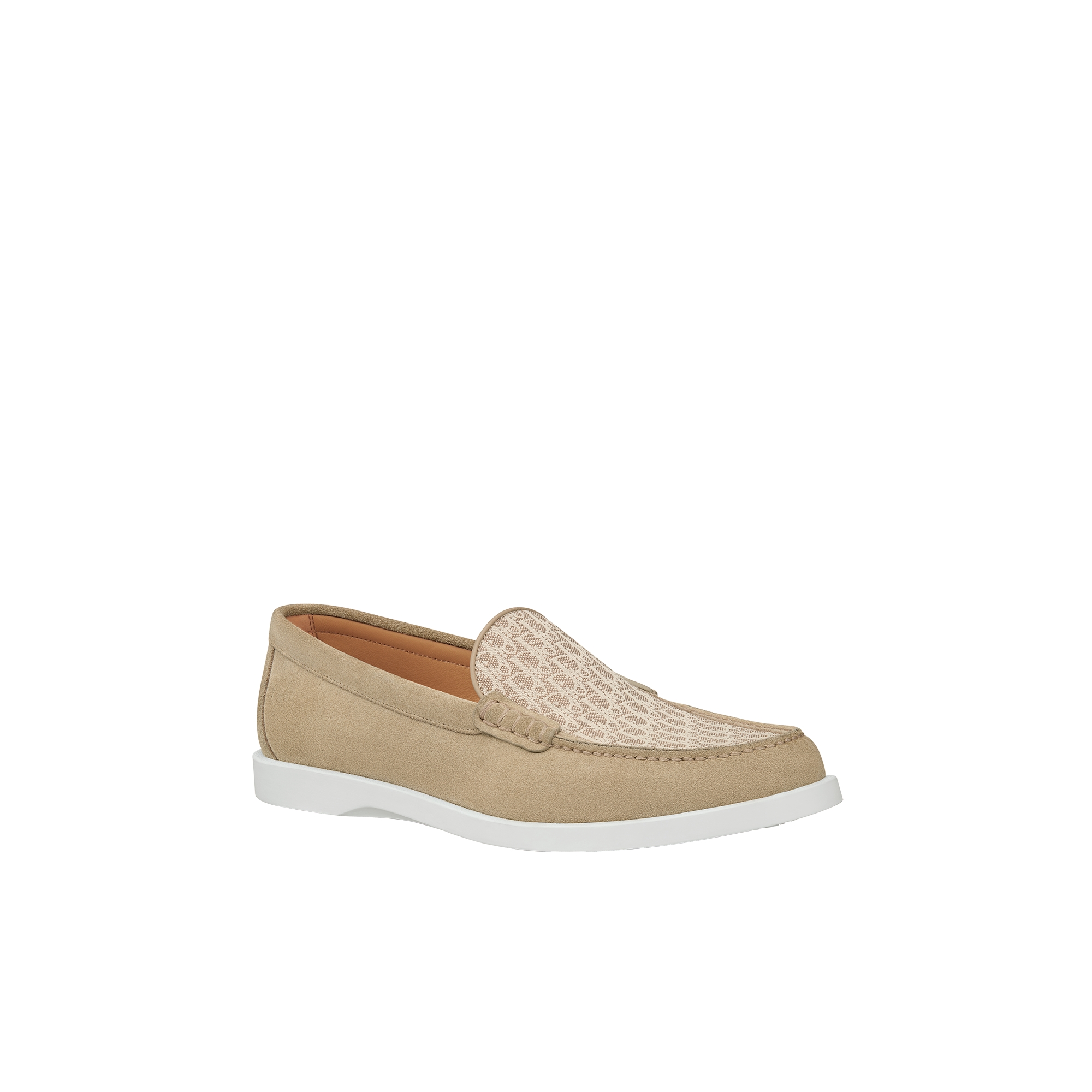 Dior Granville Loafer Beige Dior Oblique Suede and Jacquard E03