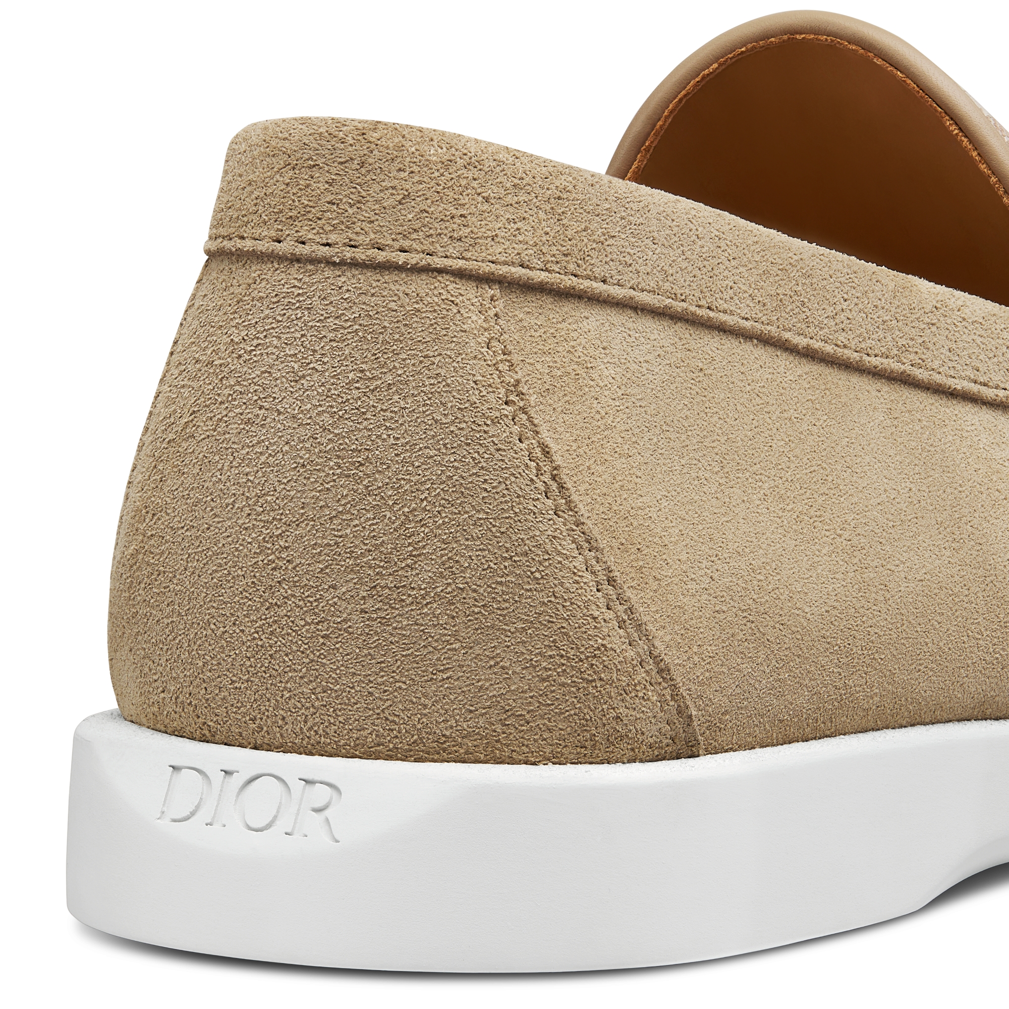 Dior Granville Loafer Dior Oblique Veloursleder und Jacquard in Beige E09