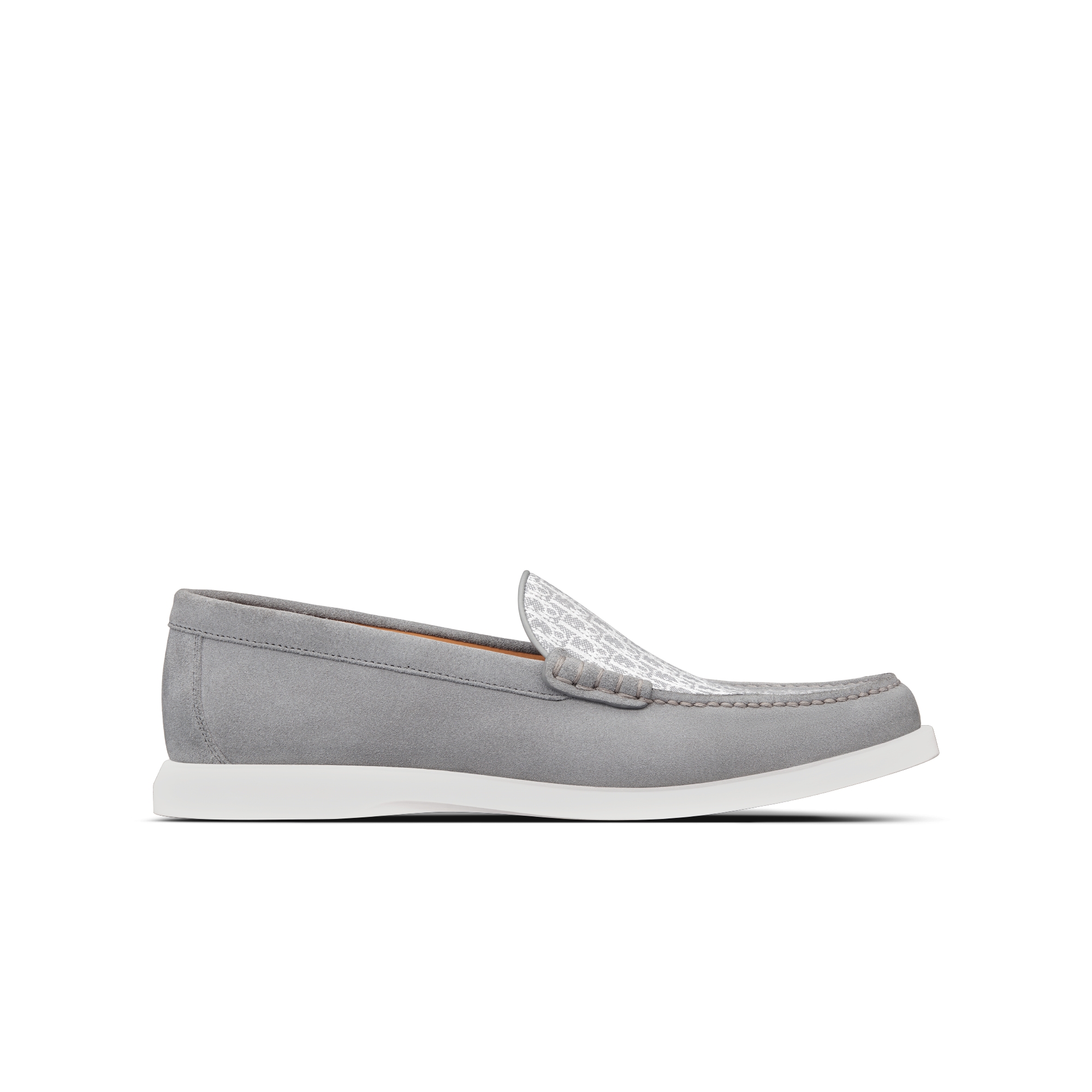 Dior Granville Loafer Dior Gray Suede and Dior Oblique Jacquard E02