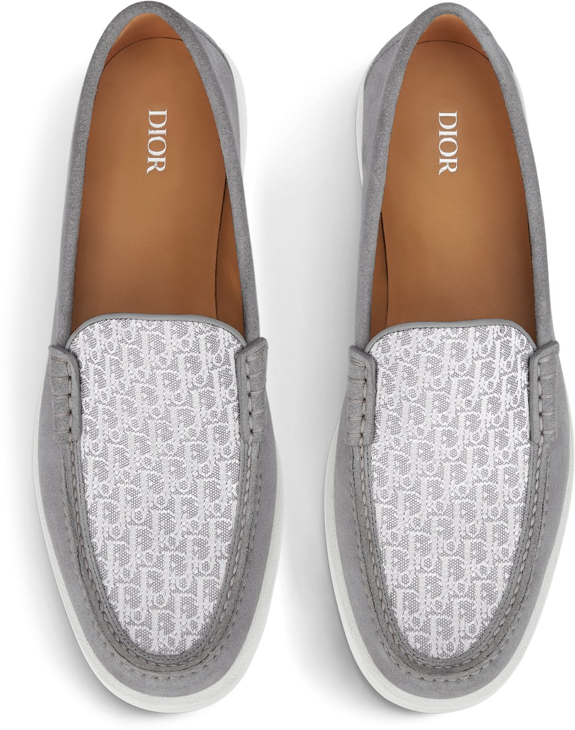 Mocassin Dior Granville Suede et toile jacquard Dior Oblique gris Dior DIOR