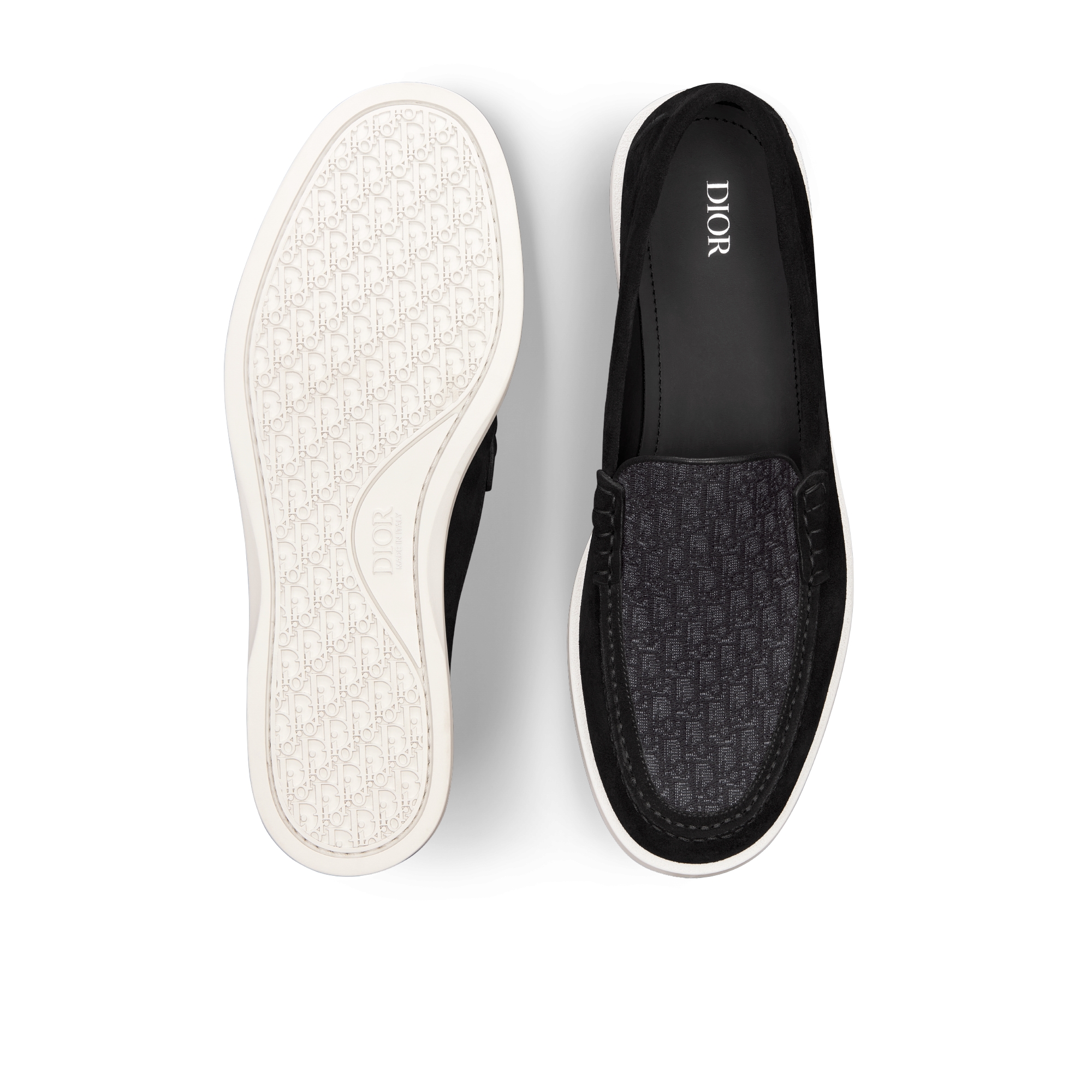 Dior Granville Loafer Black Suede and Dior Oblique Jacquard E07