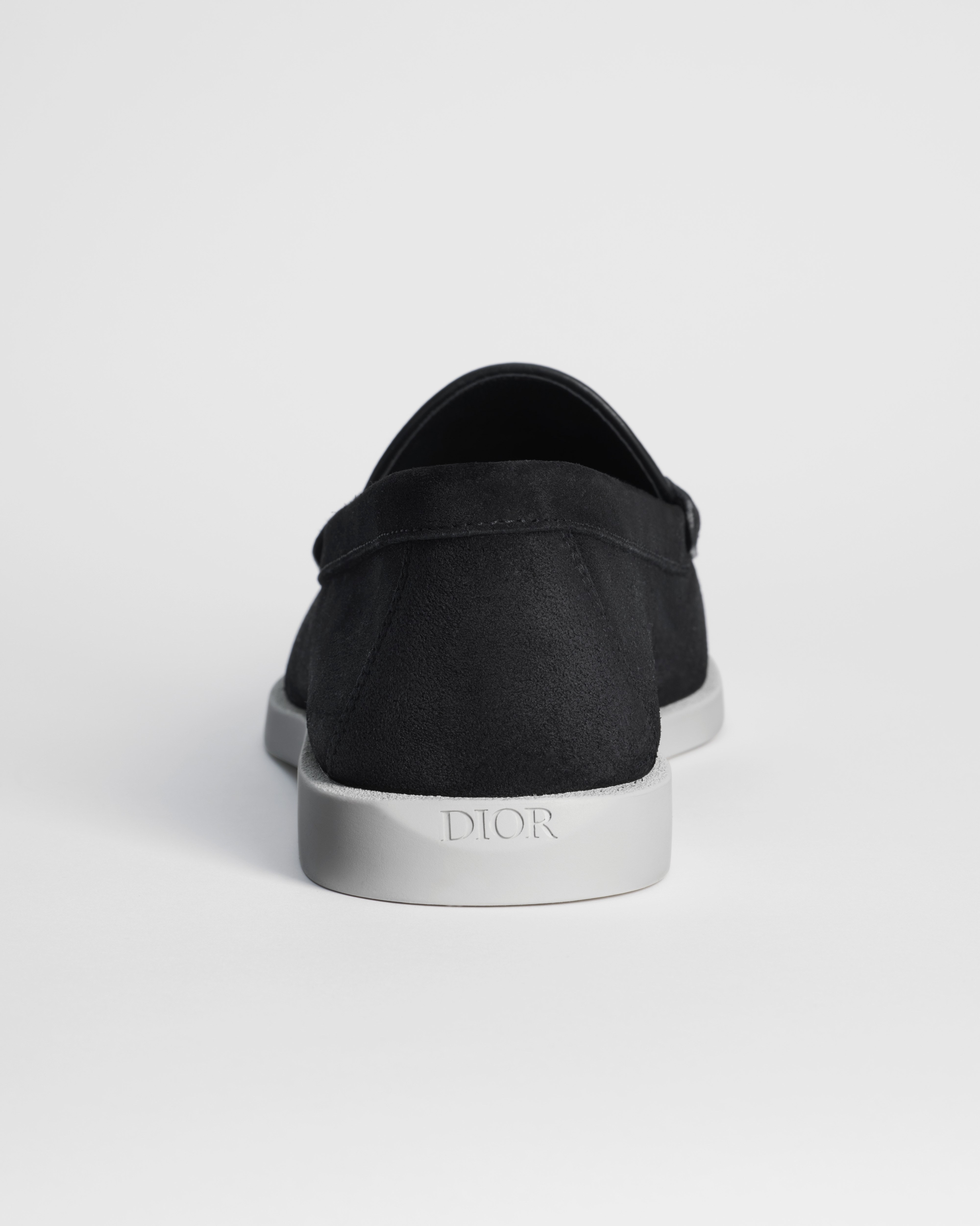 Dior Granville Loafer Black Suede and Dior Oblique Jacquard E08