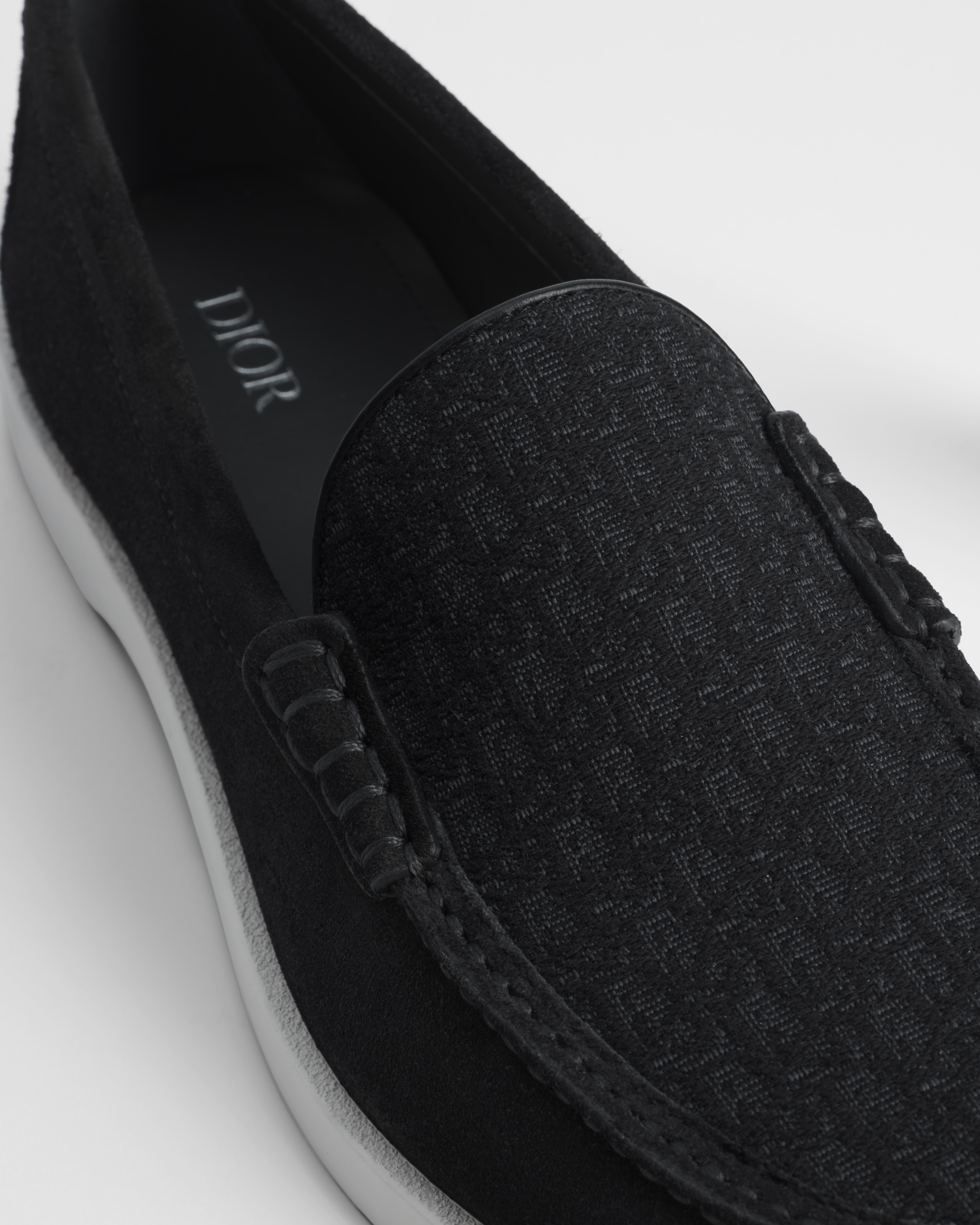 Dior Granville Loafer Black Suede and Dior Oblique Jacquard E10