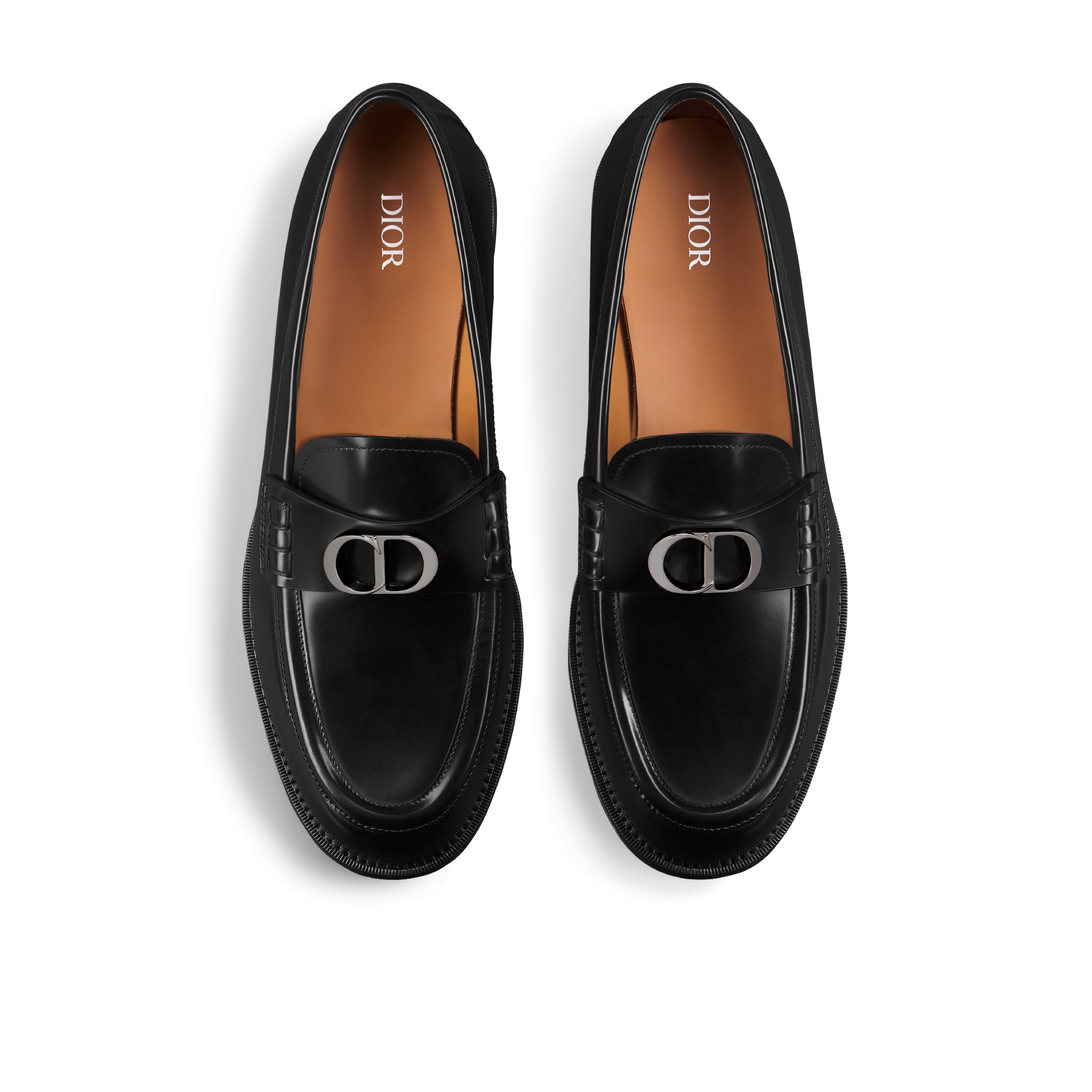 Loafer Dior Granville Couro de vitelo preto polido E06