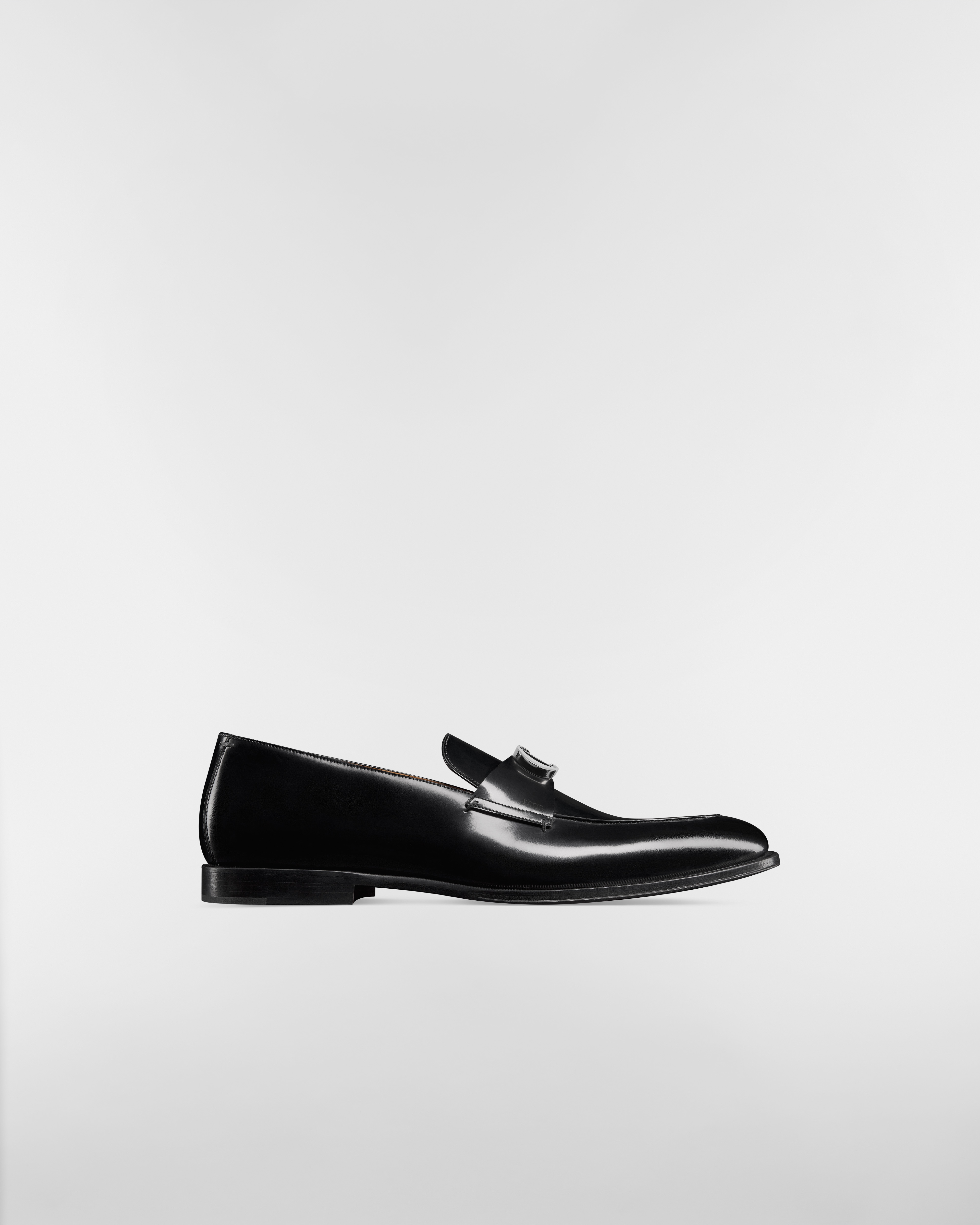 Mocassin Dior Timeless Cuir de veau brillant noir E02