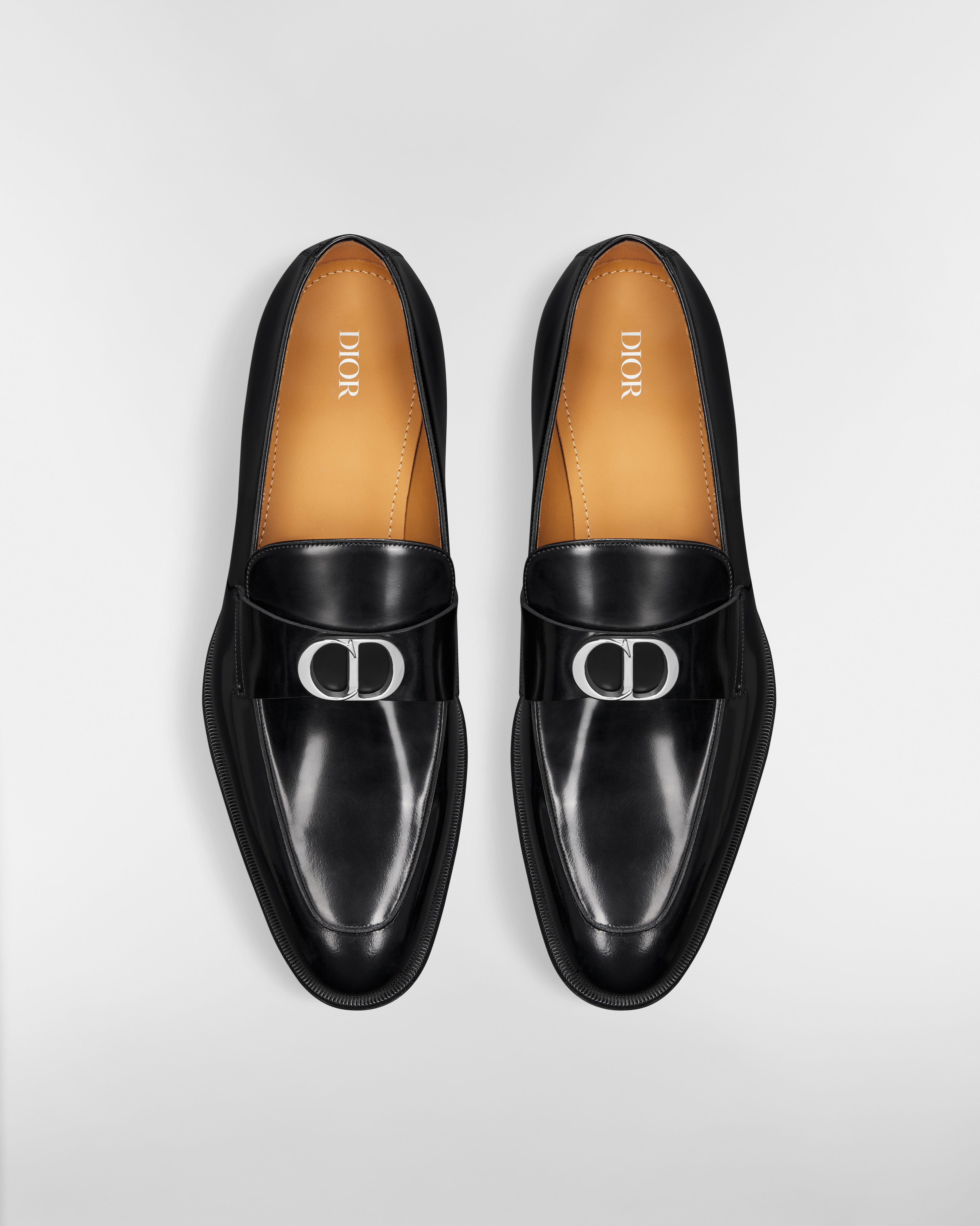 Dior Timeless Loafer Glänzendes Kalbsleder in Schwarz E06