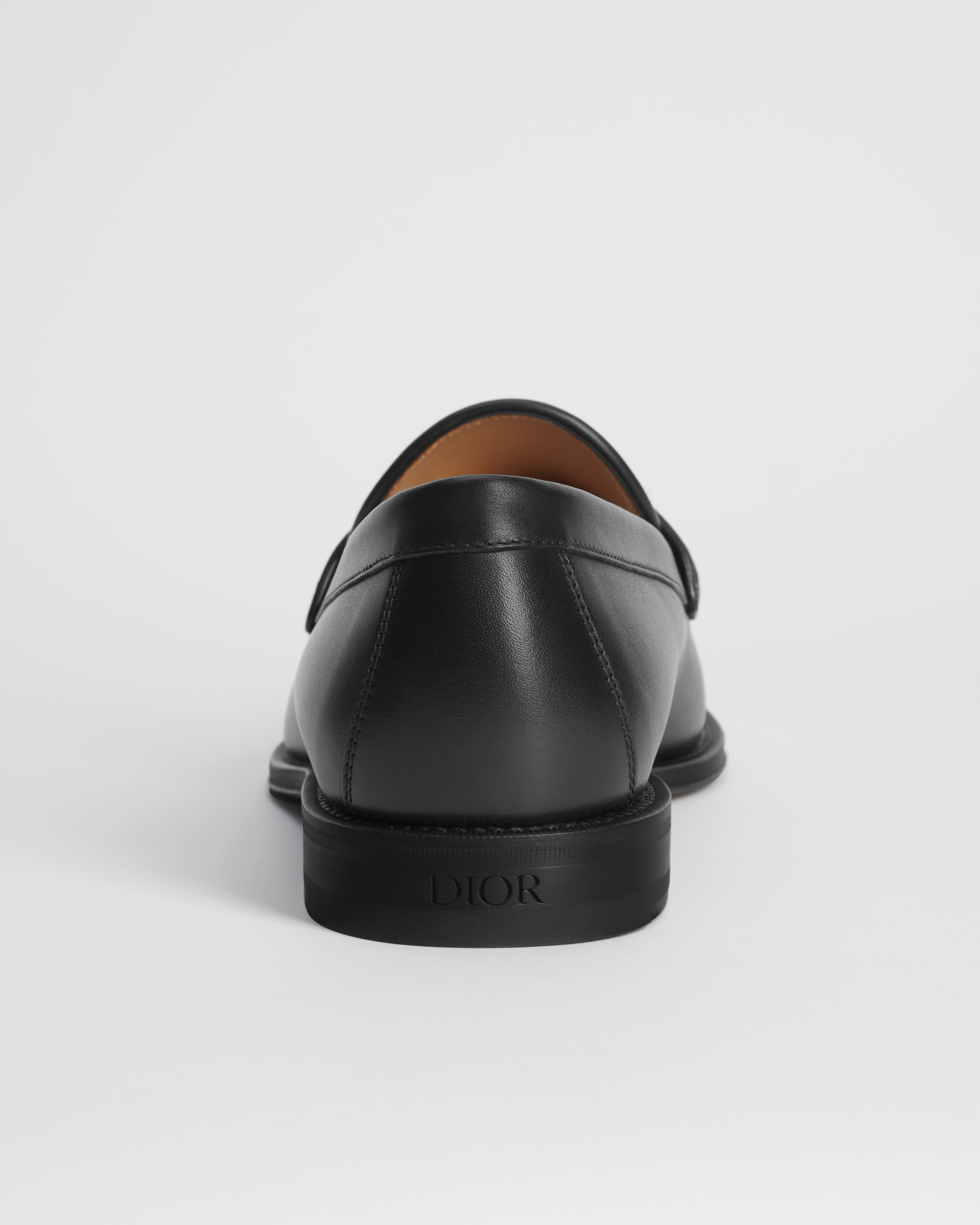 Dior Granville Loafer Black Smooth Calfskin with Beige and Black Dior Oblique Jacquard E08