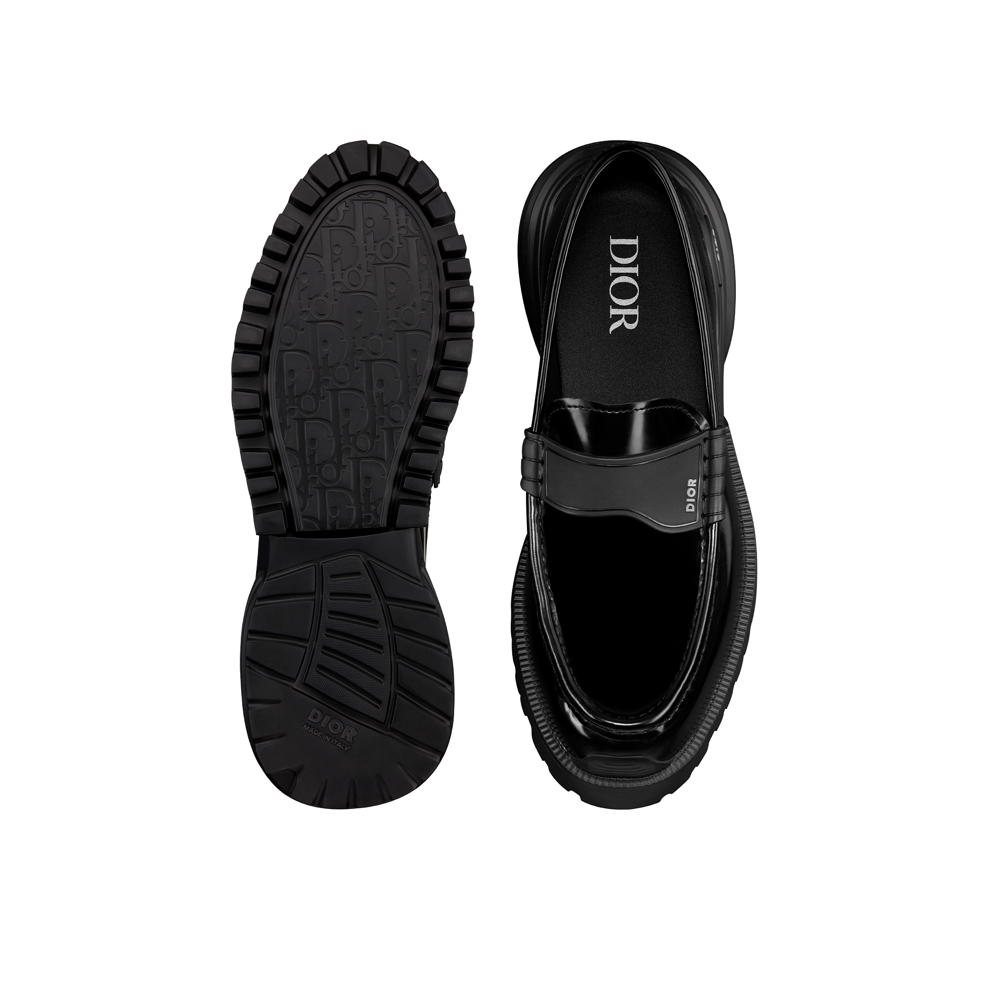 Dior Combat Loafer Black Polished Calfskin E07