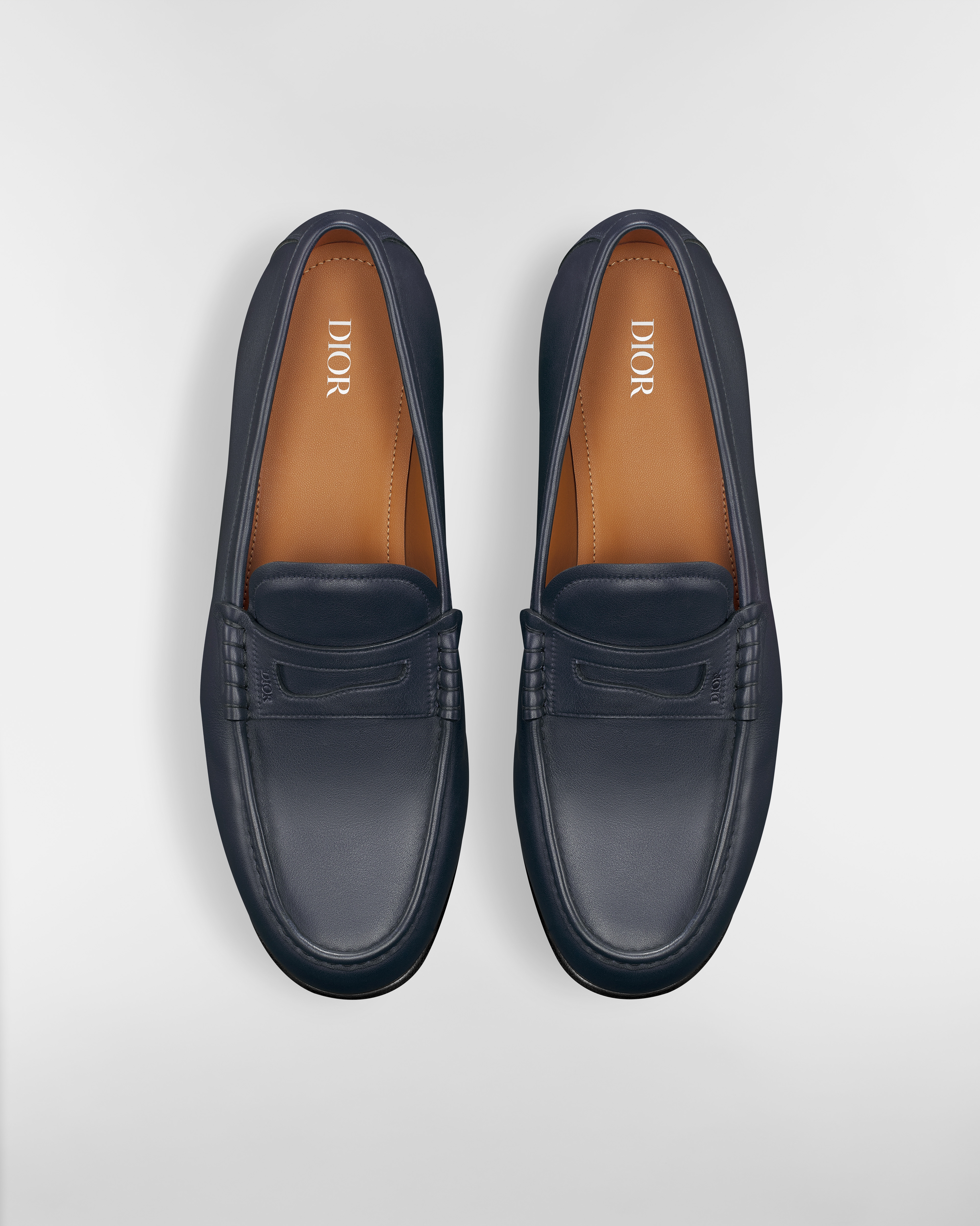 Dior Granville Flex Loafer Glattes Kalbsleder in Blau E06