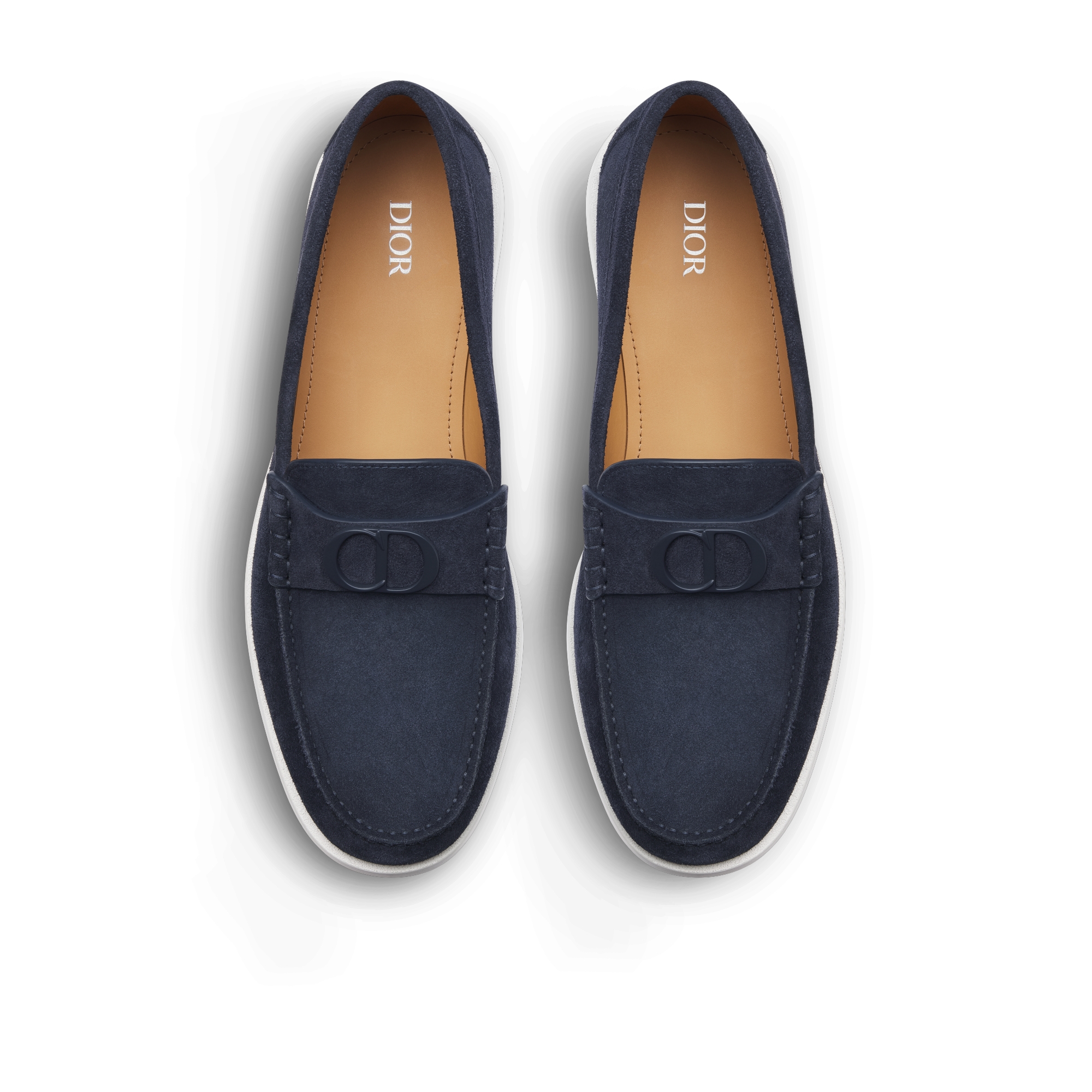 Dior Granville 로퍼 네이비 블루 스웨이드 E06