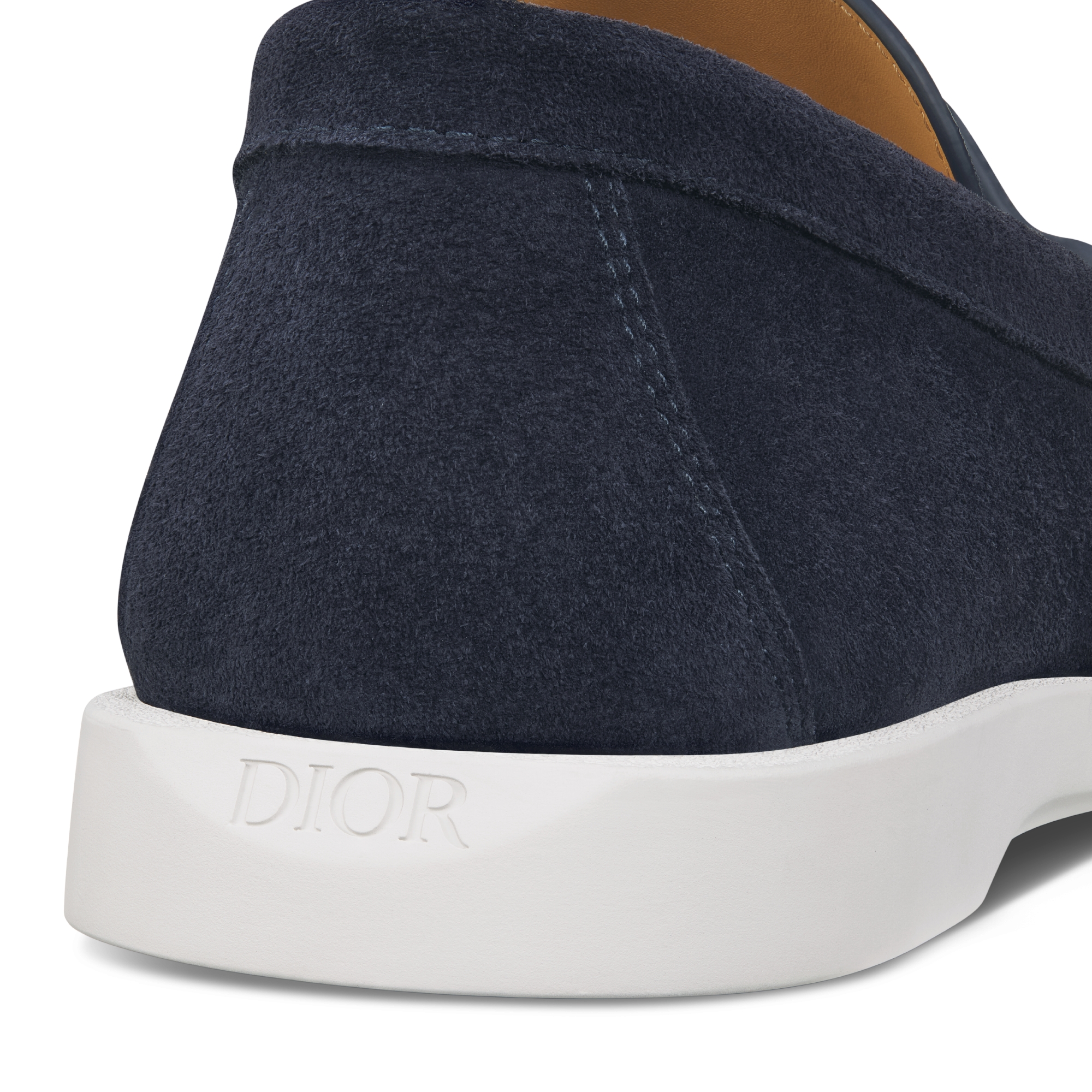 Dior Granville 로퍼 네이비 블루 스웨이드 E09