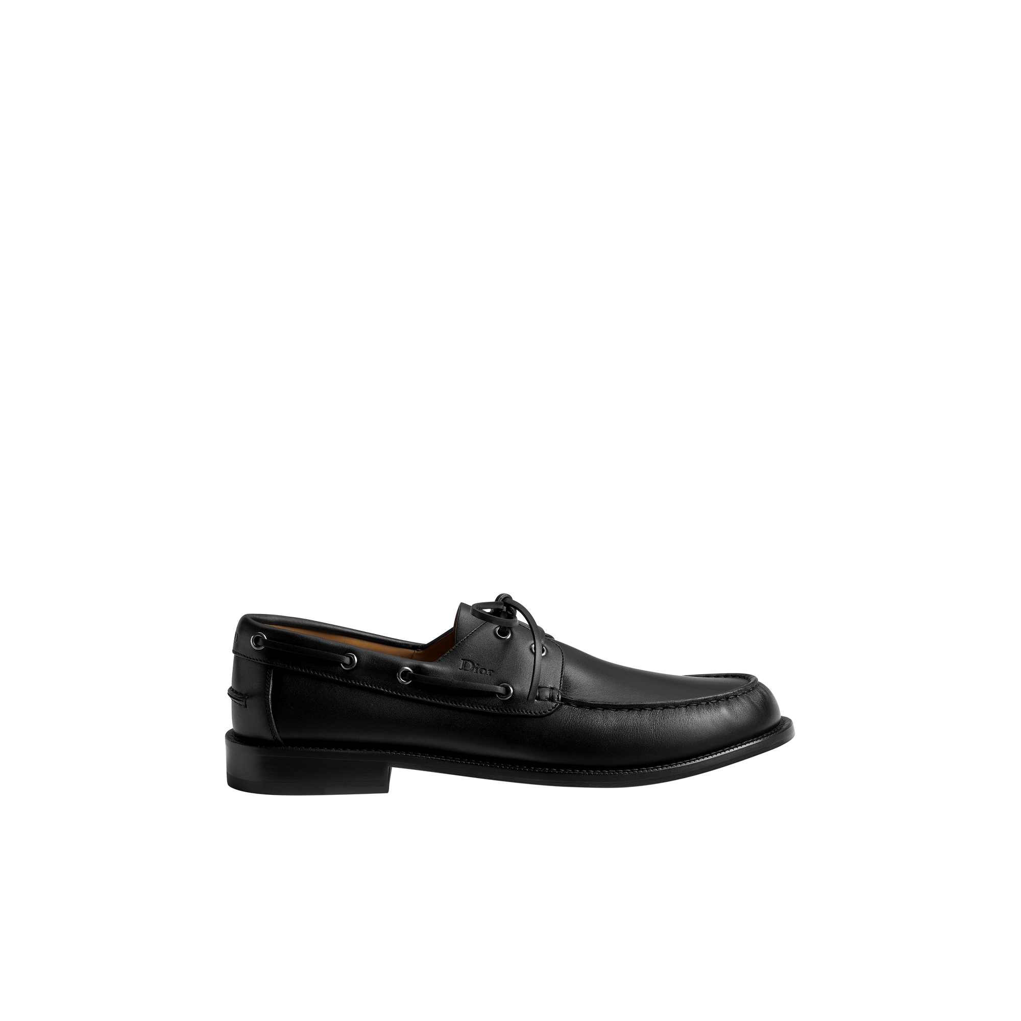 Dior Archie Boat Shoe Black Smooth Calfskin E02