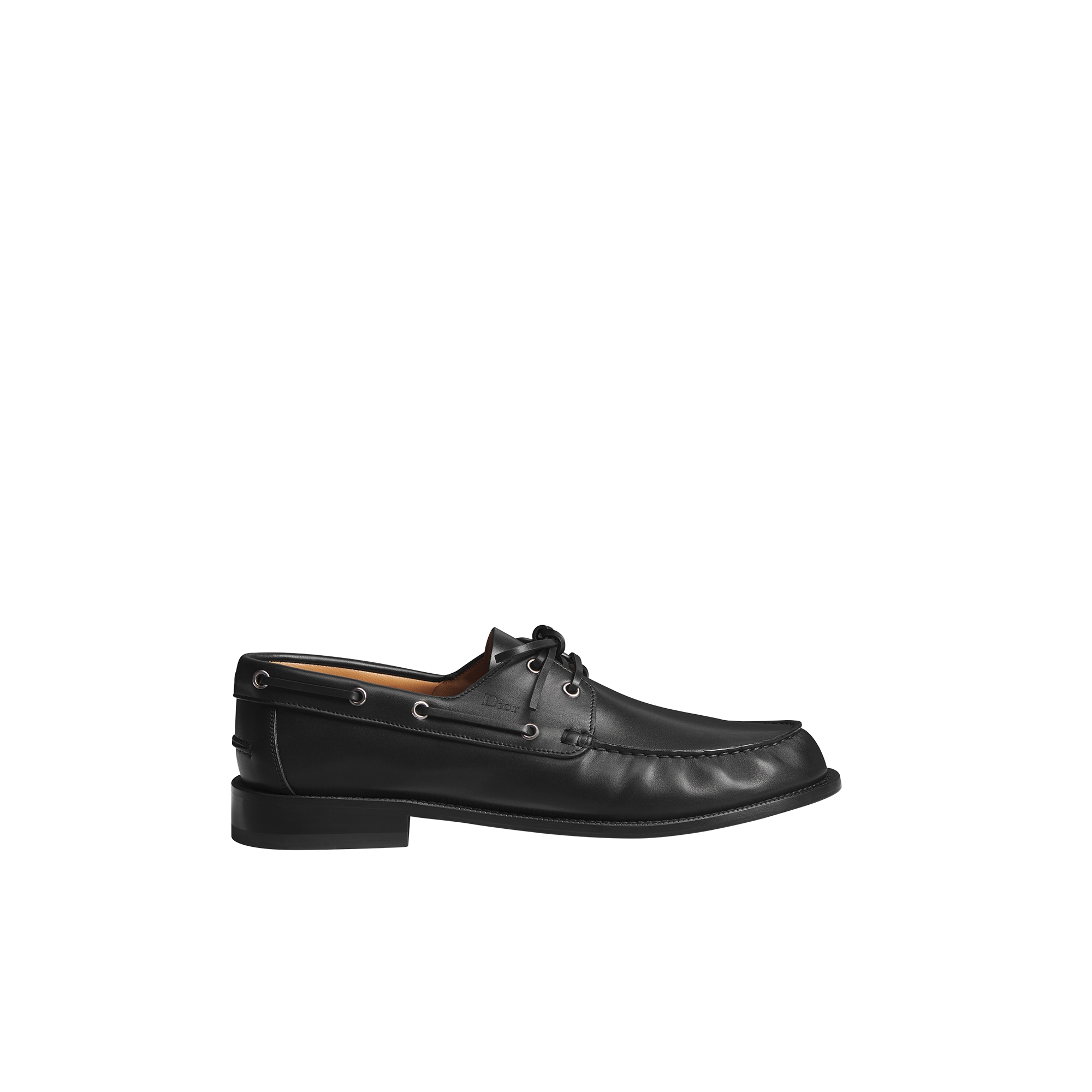 Dior Archie Boat Shoe Black Smooth Calfskin E02