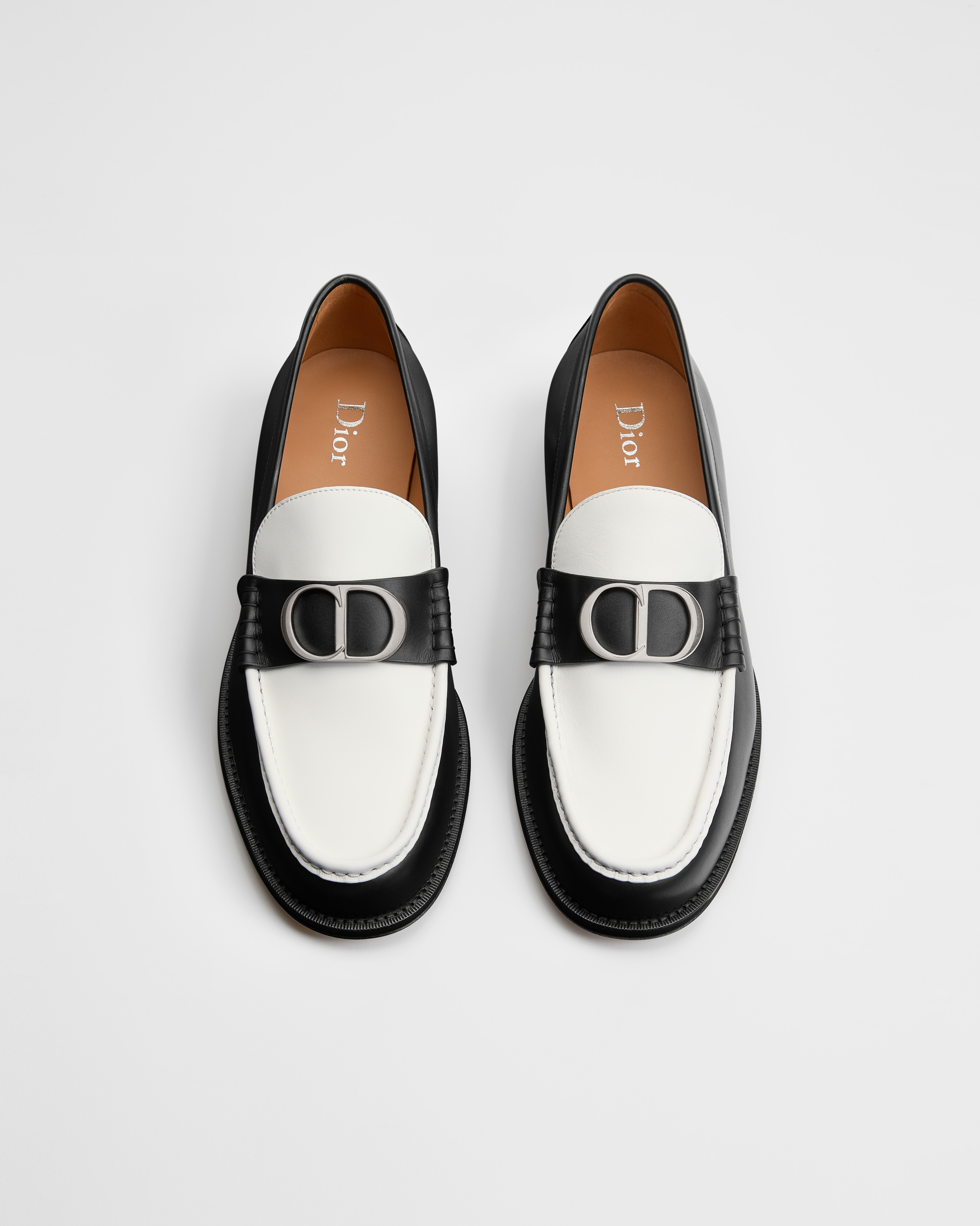 Dior Granville Loafer Black and White Smooth Calfskin E06
