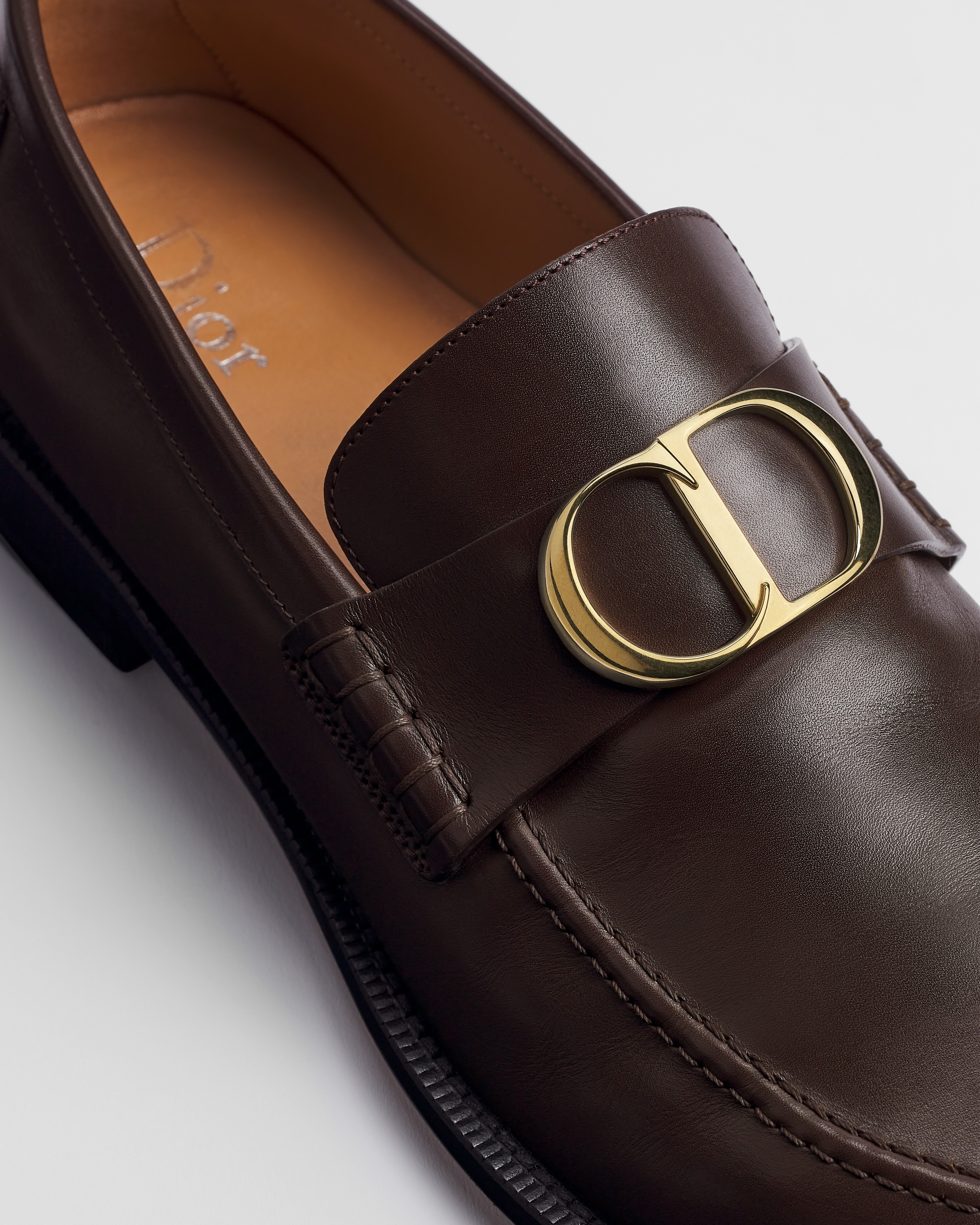 Dior Archie-instapper Soepel donkerbruin kalfsleer E11