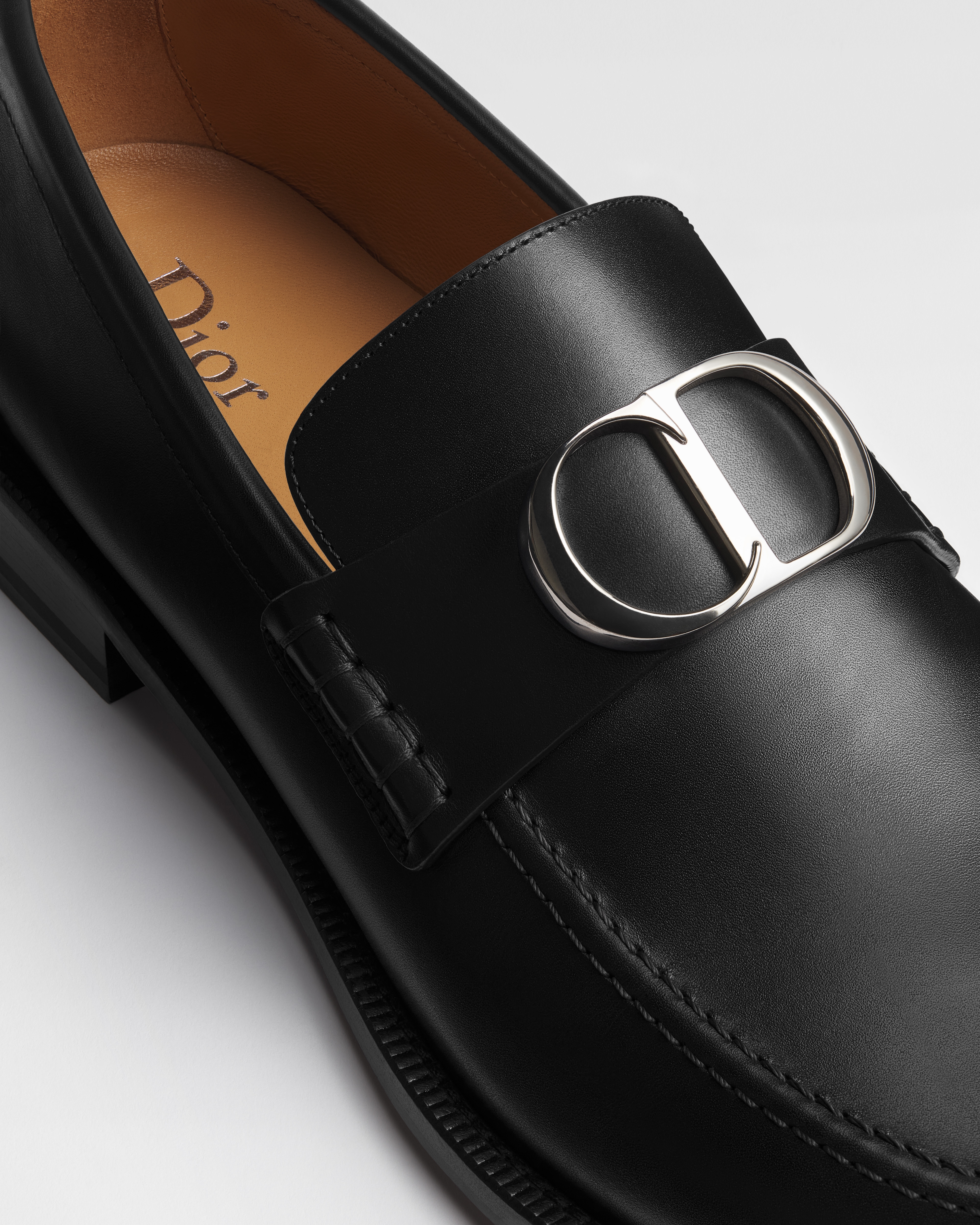 Mocassin Dior Archie Cuir de veau lisse noir E11