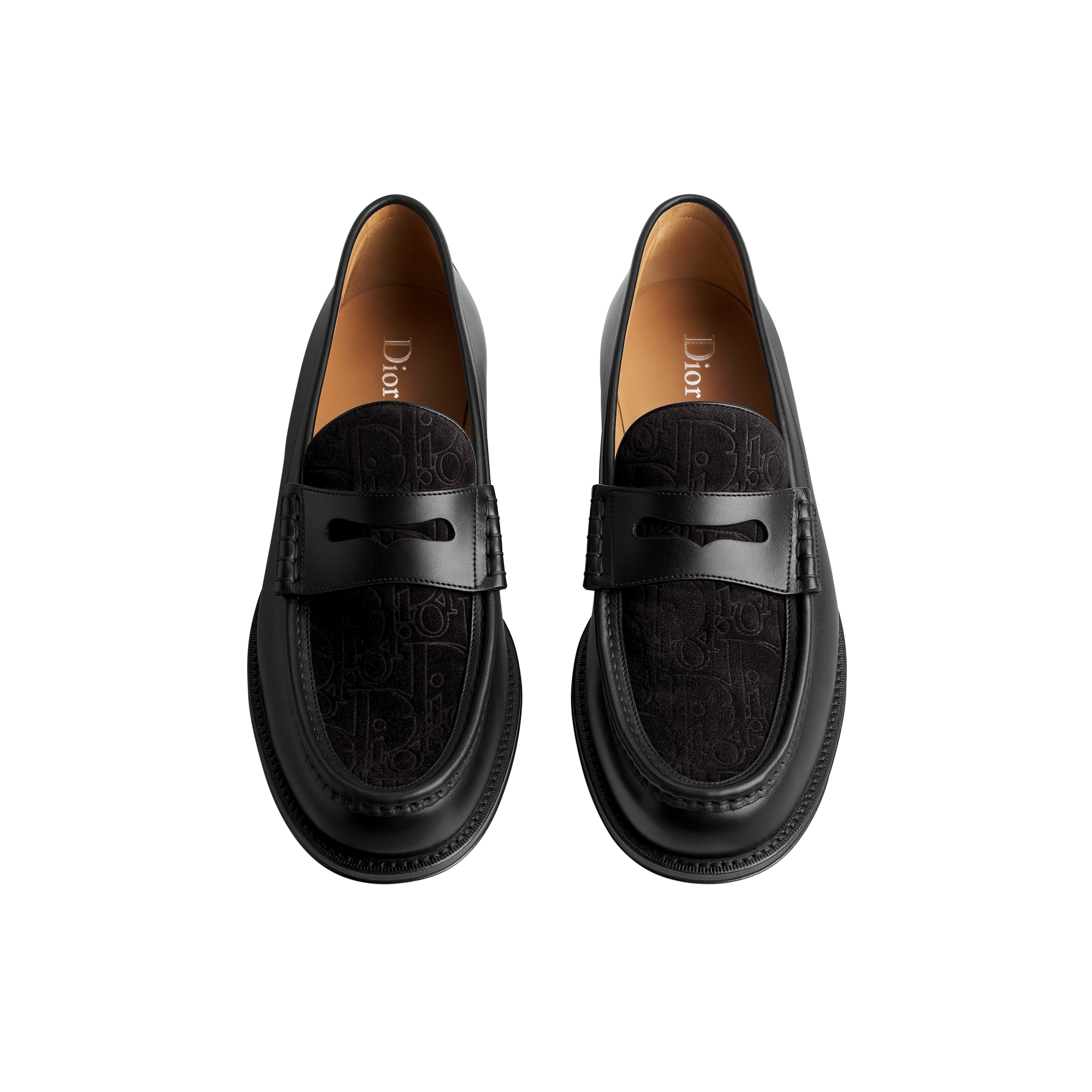 Dior Granville Loafer Black Smooth Calfskin and Black Dior Gravity Suede Calfskin E06