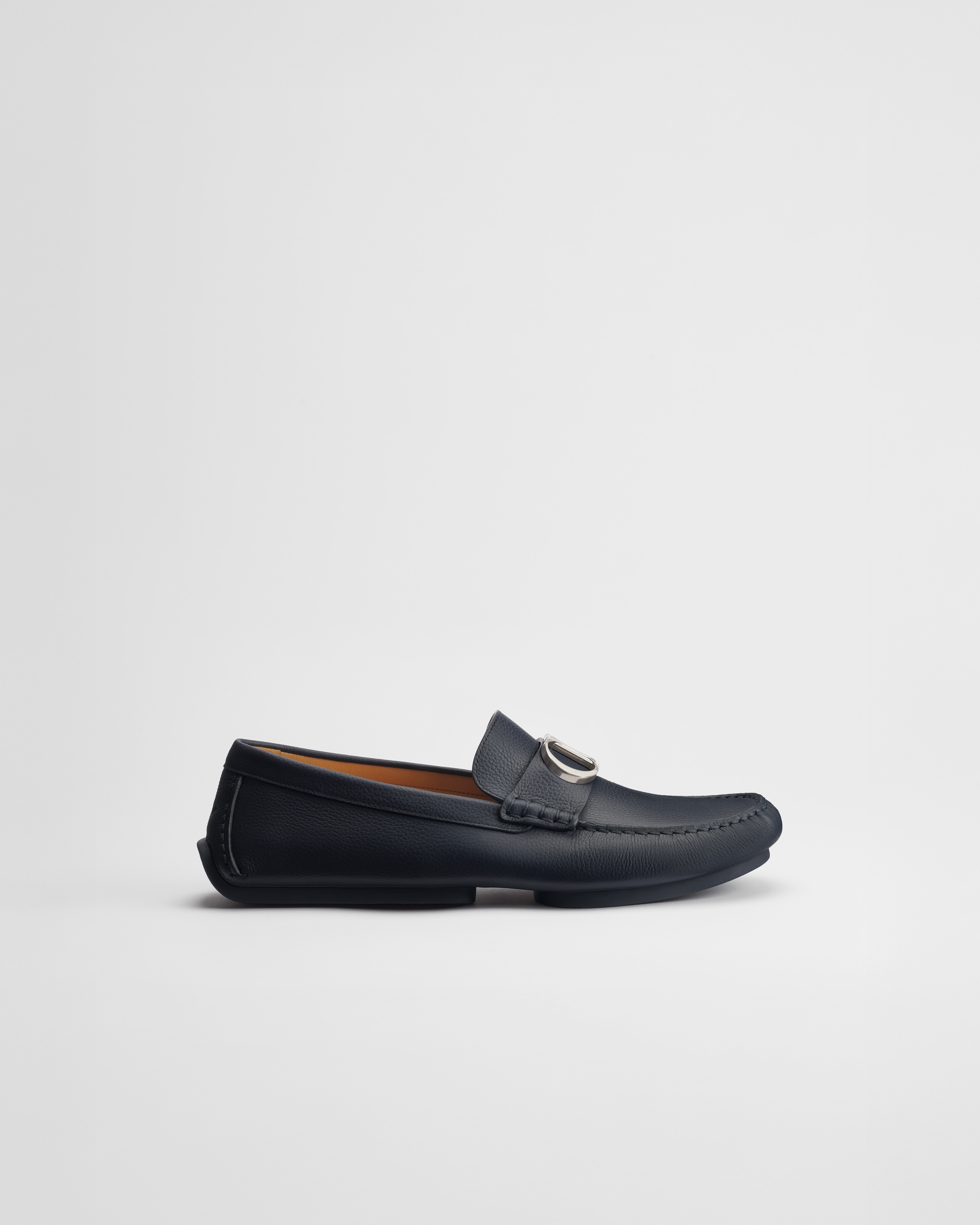 Dior Roadie Loafer Deep Blue Grained Calfskin E02