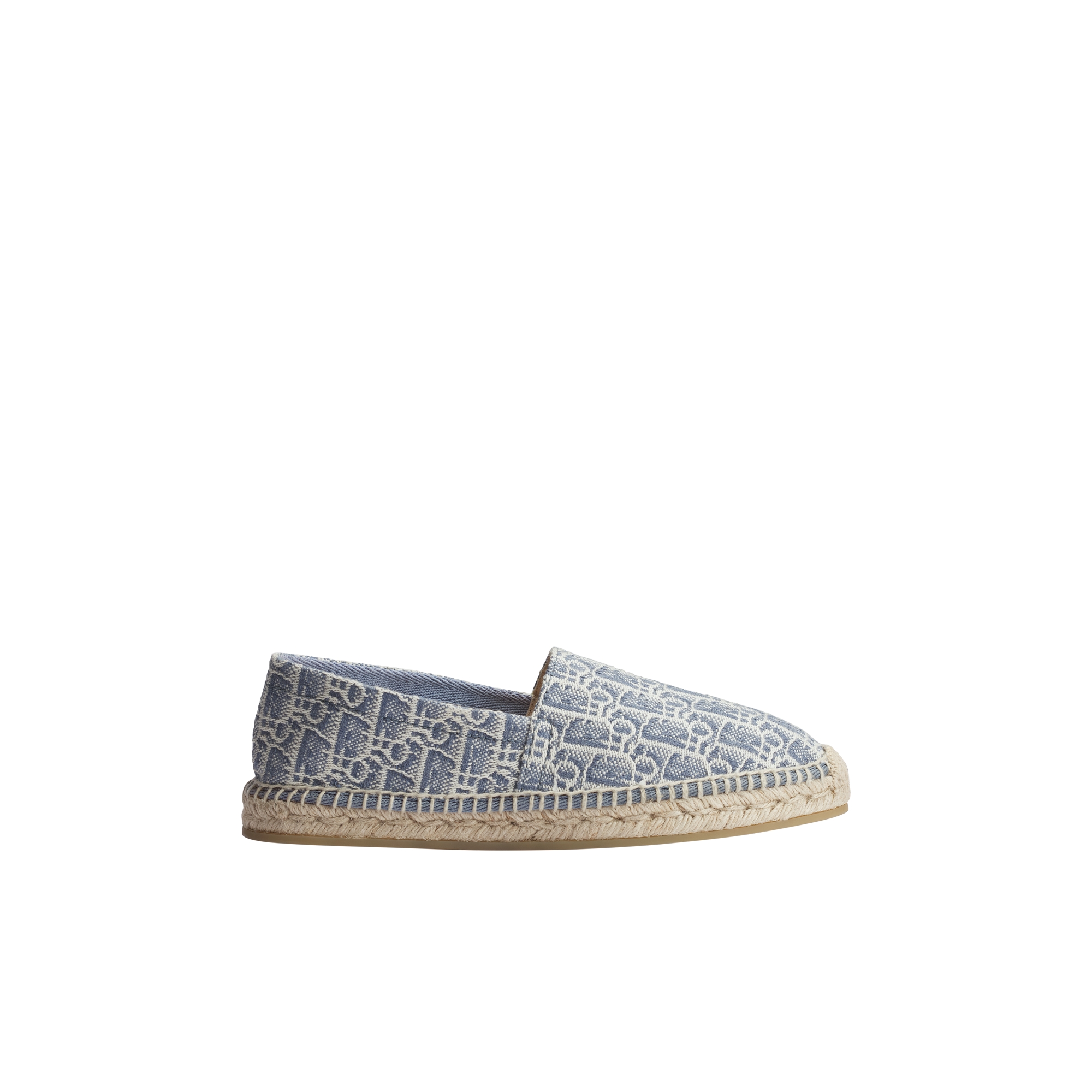 Dior Siroco Espadrille Blue and White Dior Oblique Canvas E02