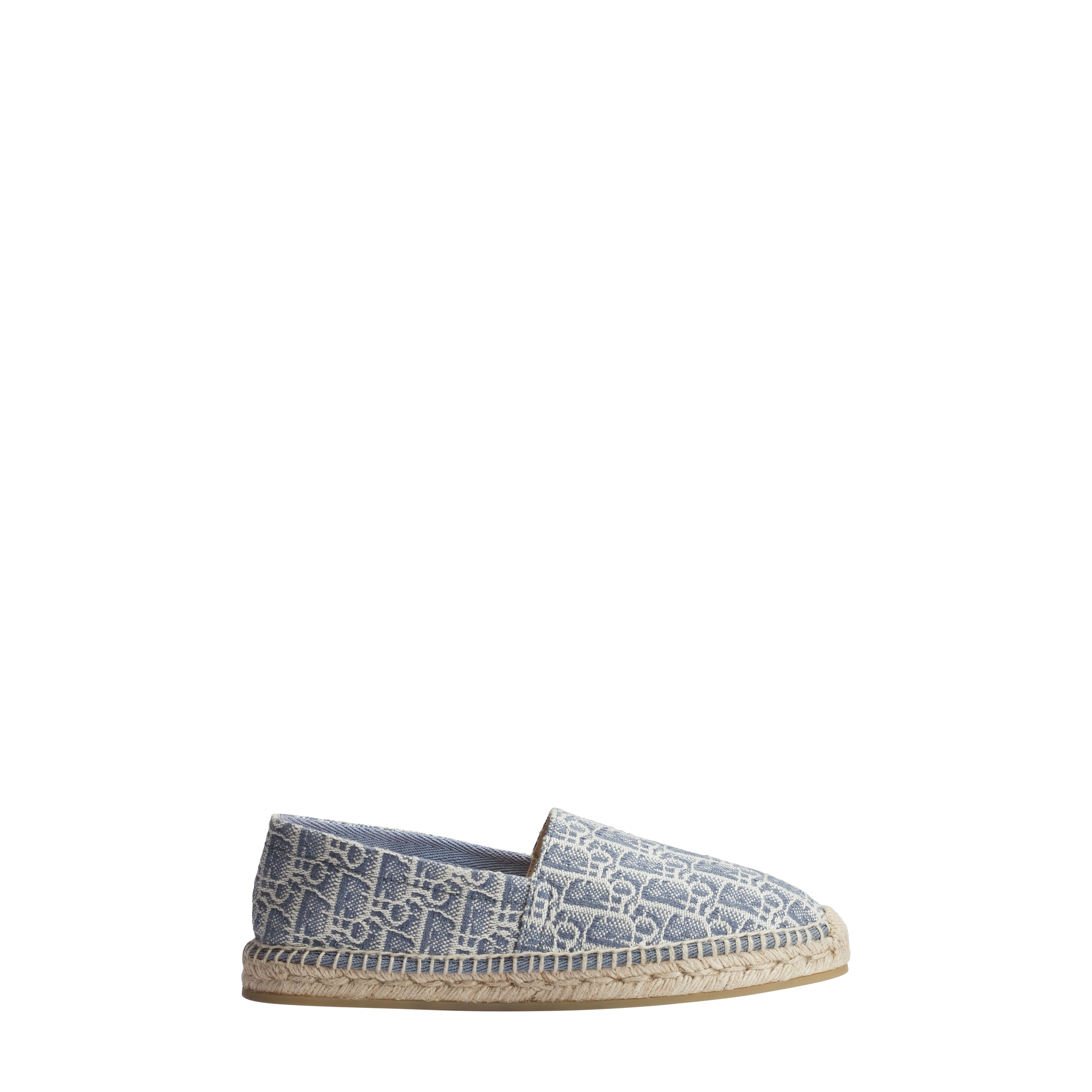 Dior Siroco Espadrille Blue and White Dior Oblique Canvas E02