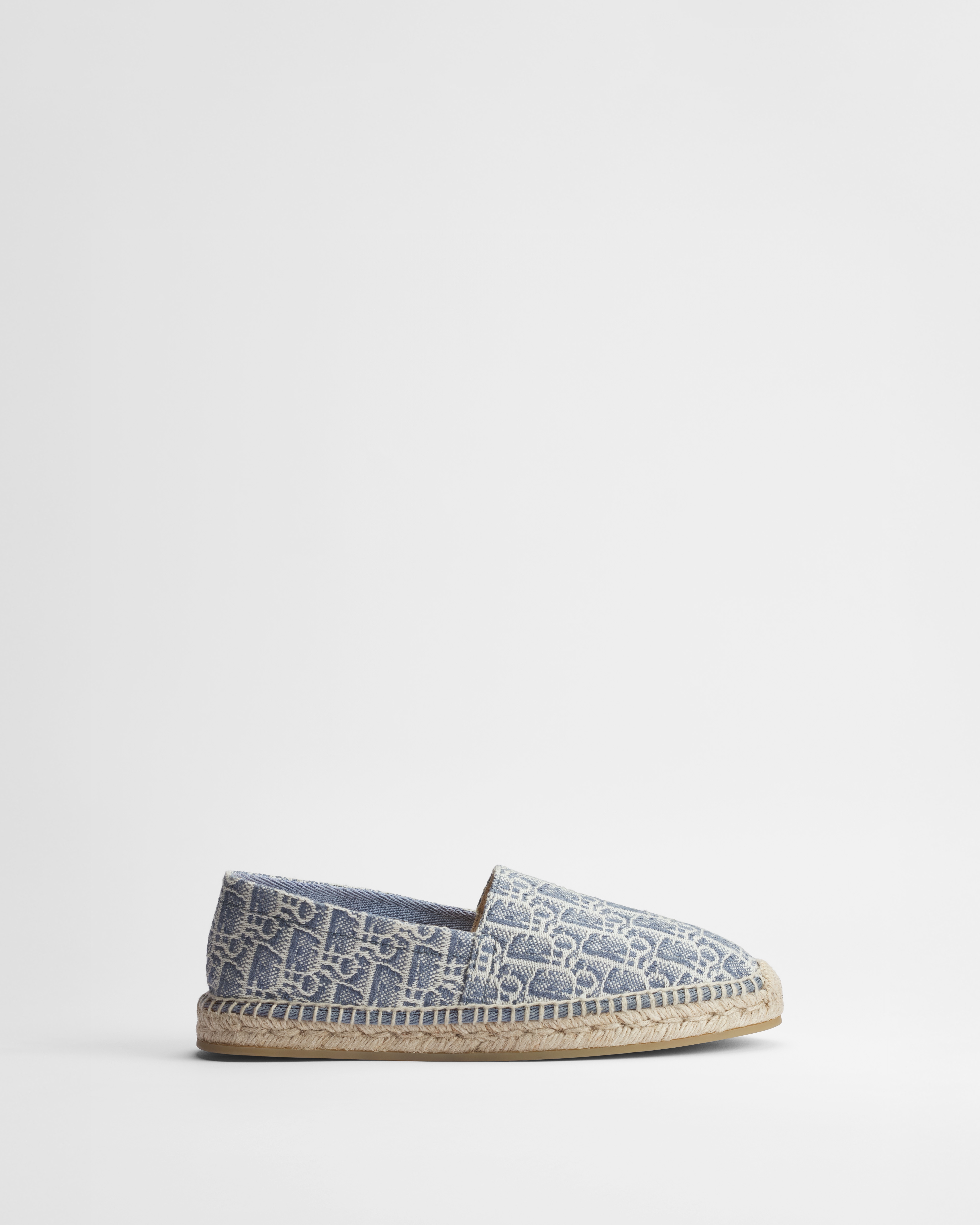 Dior Siroco Espadrille Blue and White Dior Oblique Canvas E02