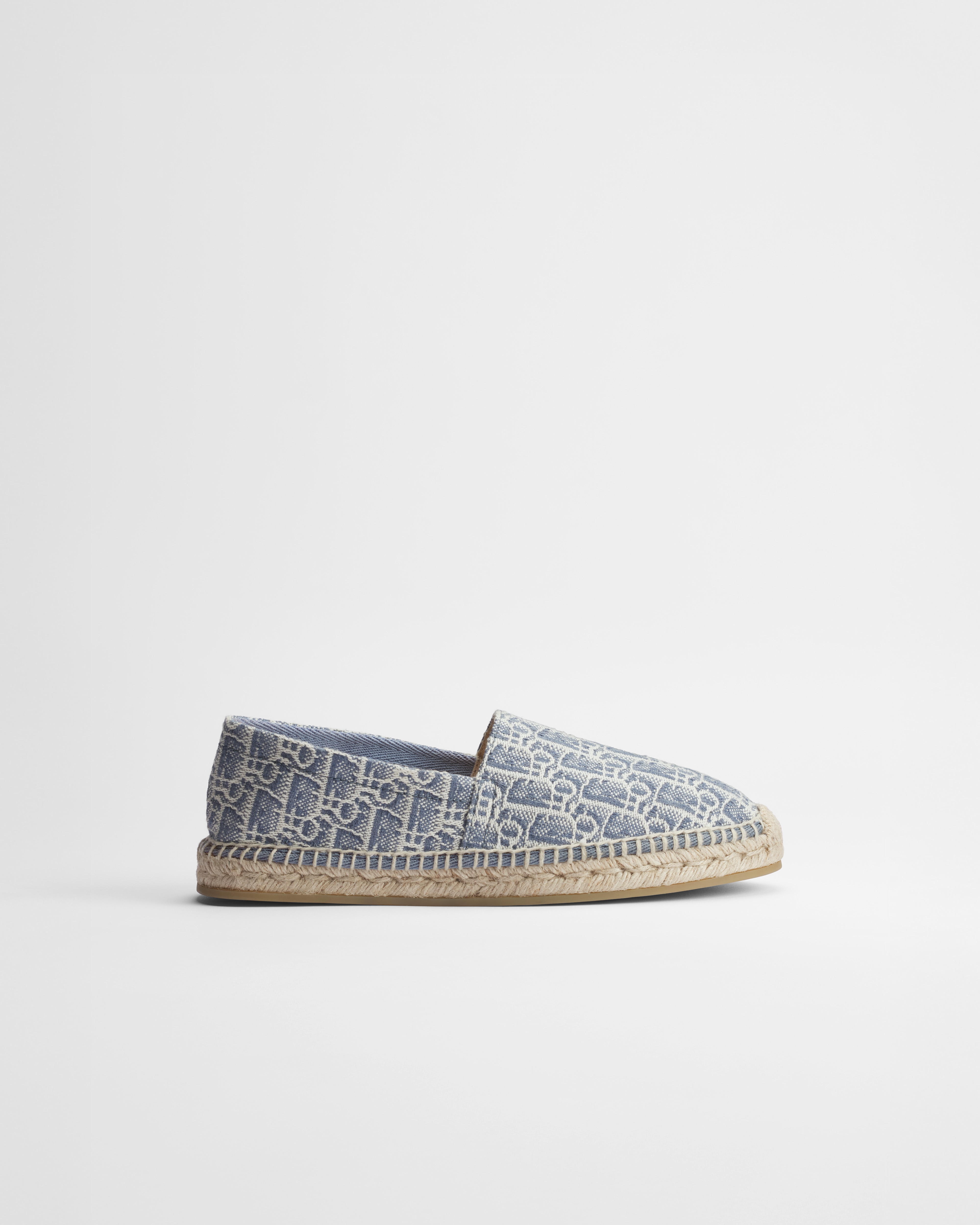 Dior Siroco Espadrille Blue and White Dior Oblique Canvas E02