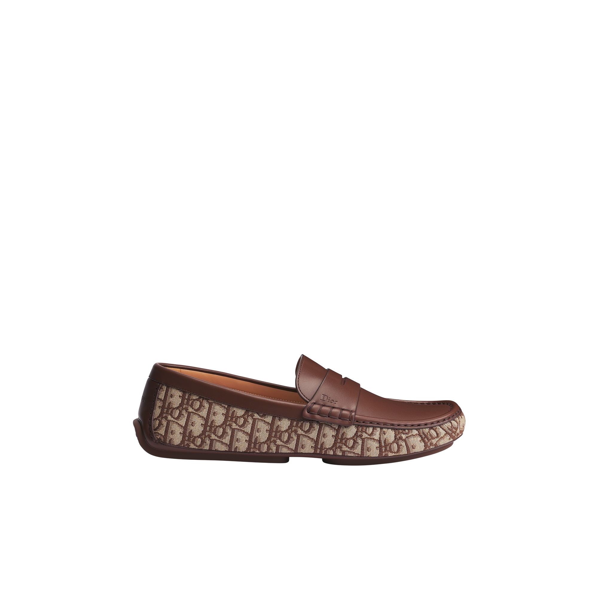  Brown Smooth Calfskin and Brown Dior Oblique Jacquard