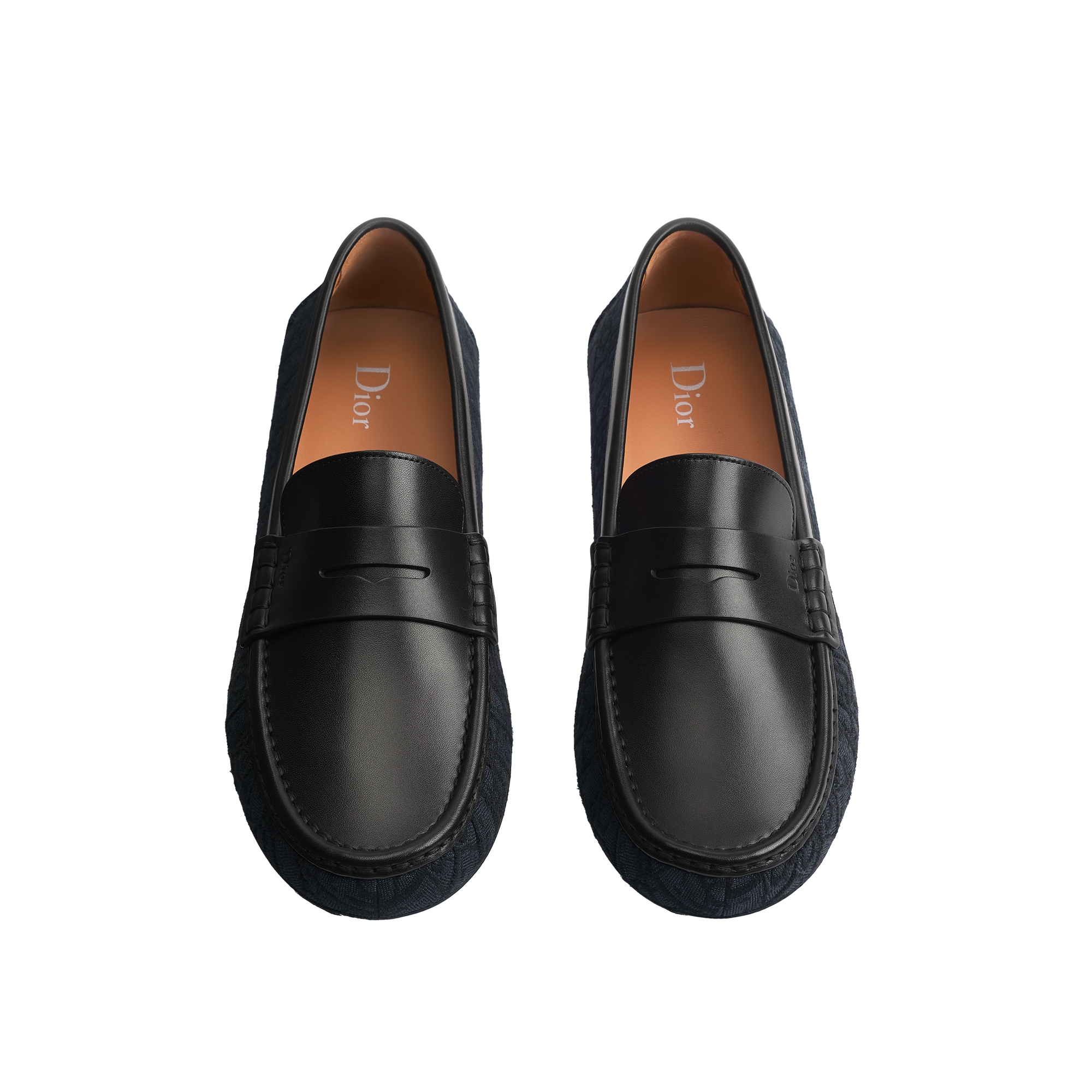 Dior Roadie Loafer Black Smooth Calfskin and Black Dior Oblique Jacquard E06