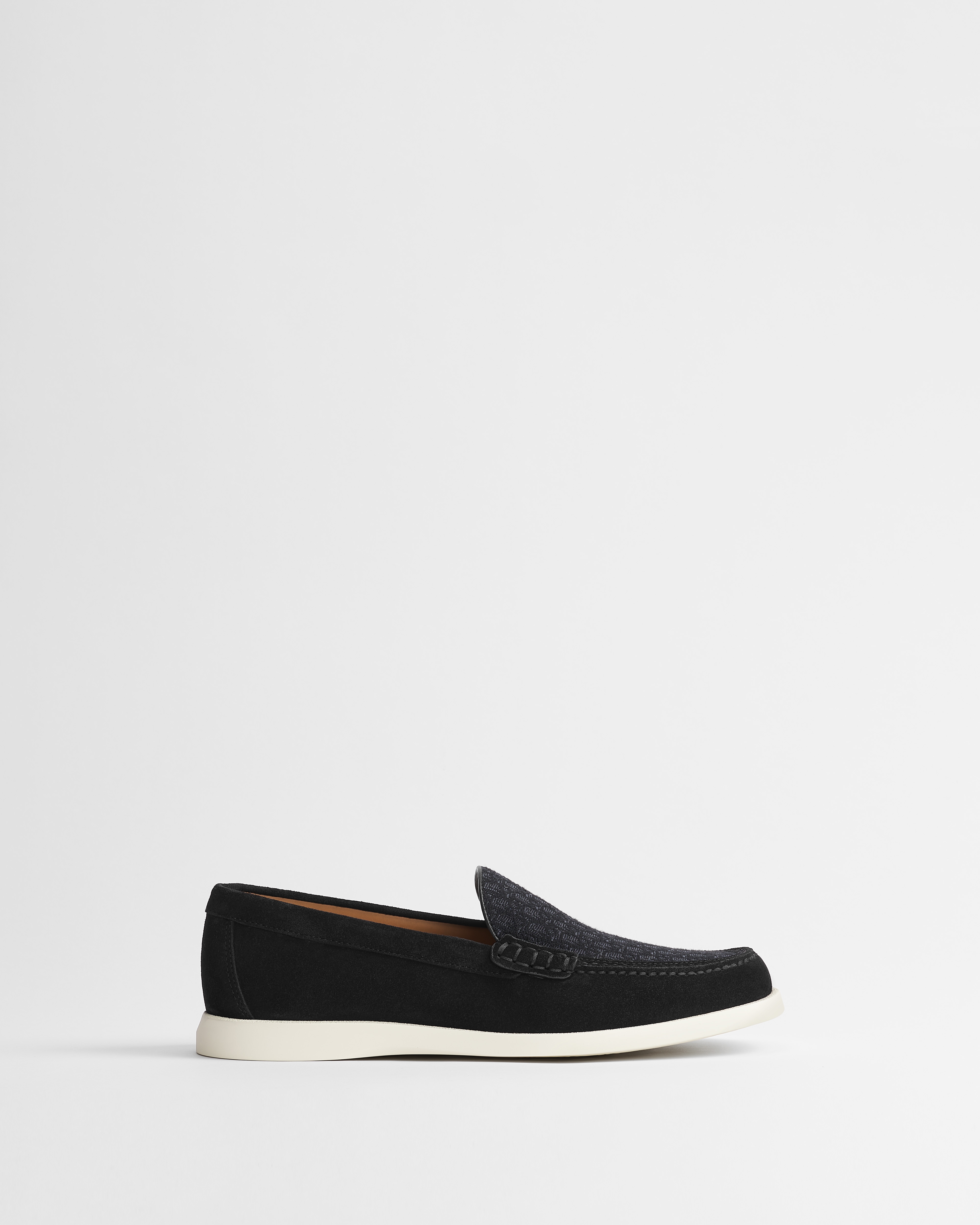 Dior Granville Loafer Black Suede Calfskin and Black Dior Oblique Jacquard E02
