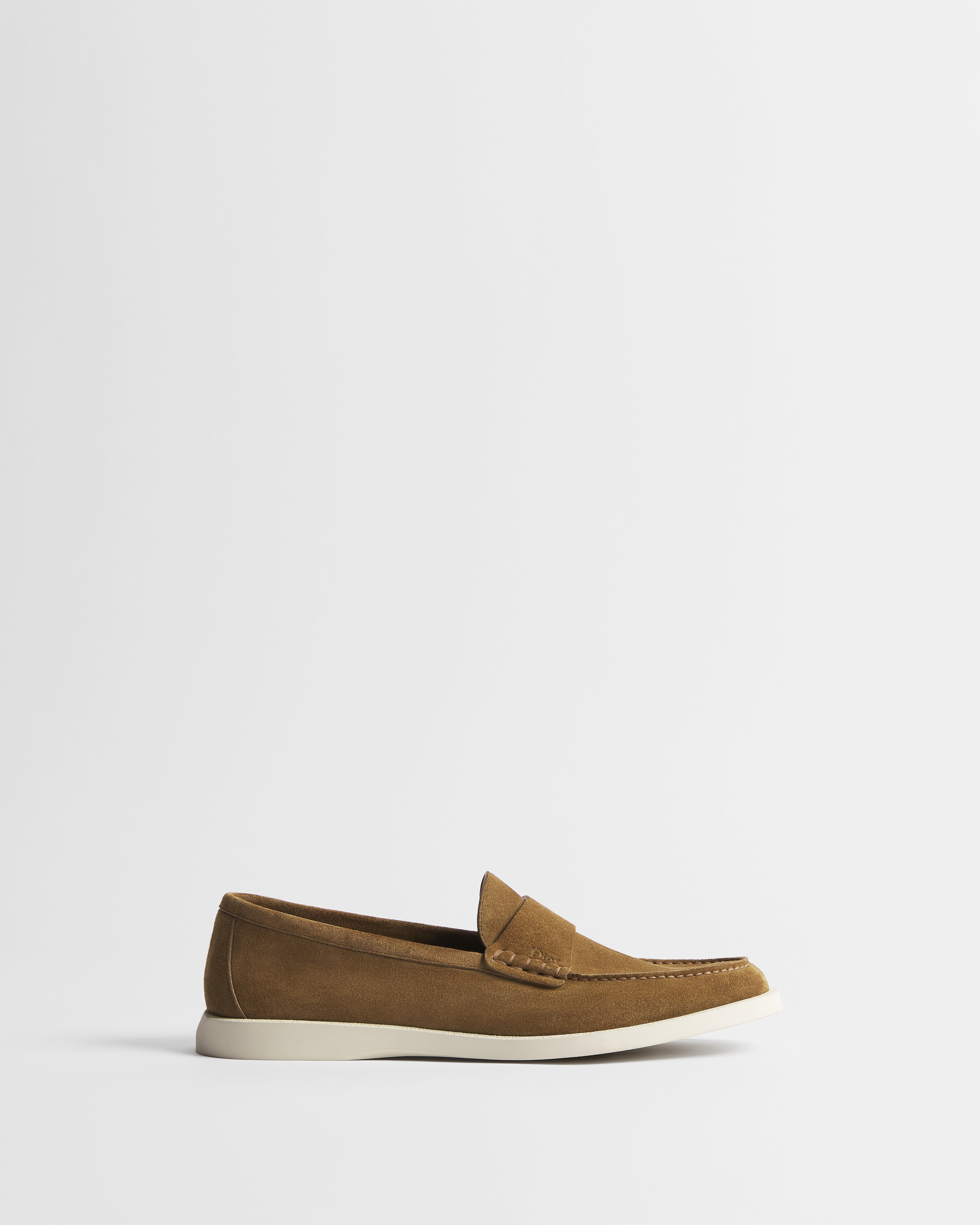 Mocassin Dior Granville Veau velours marron clair E02