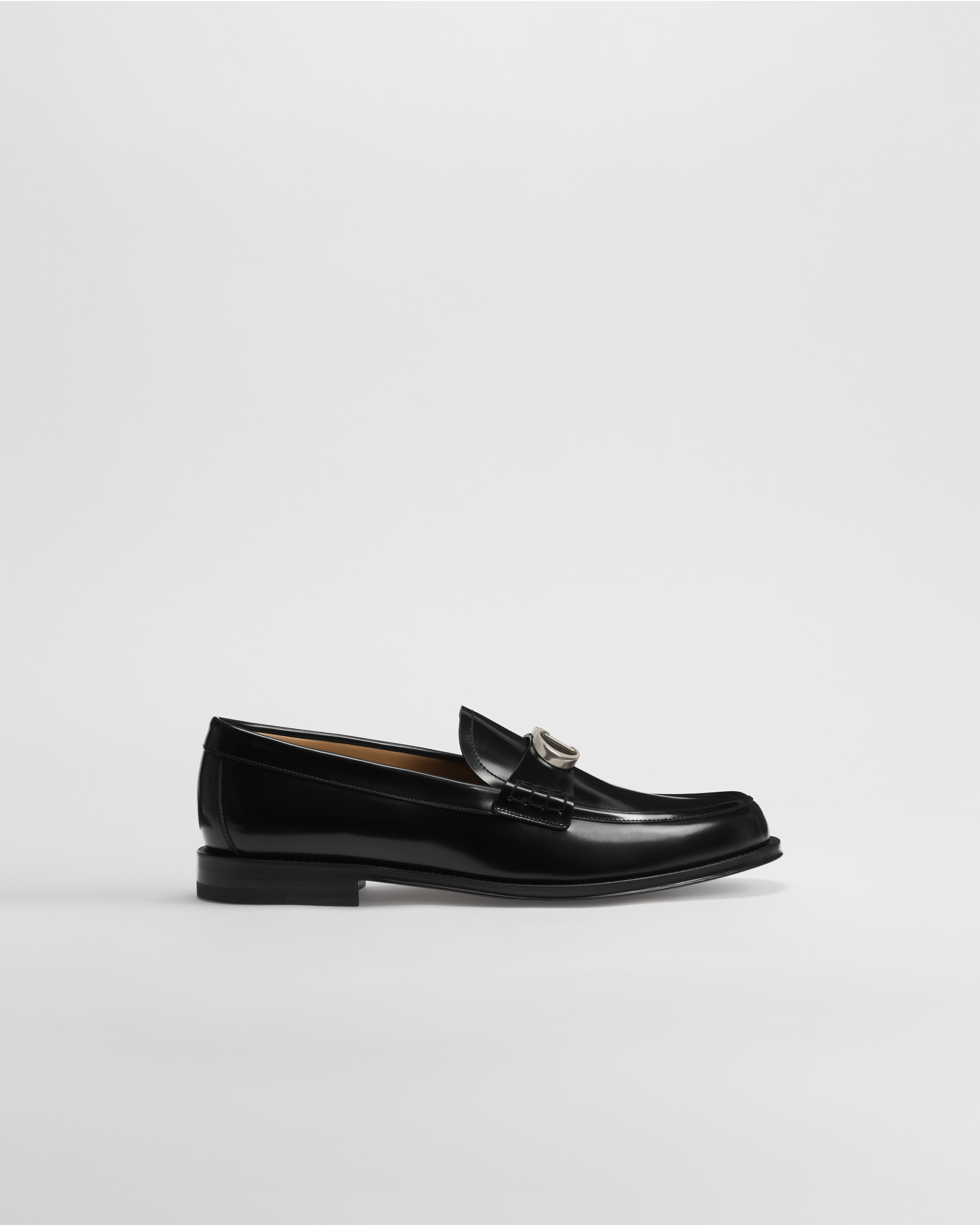 Dior Granville-instapper Glad zwart kalfsleer E02