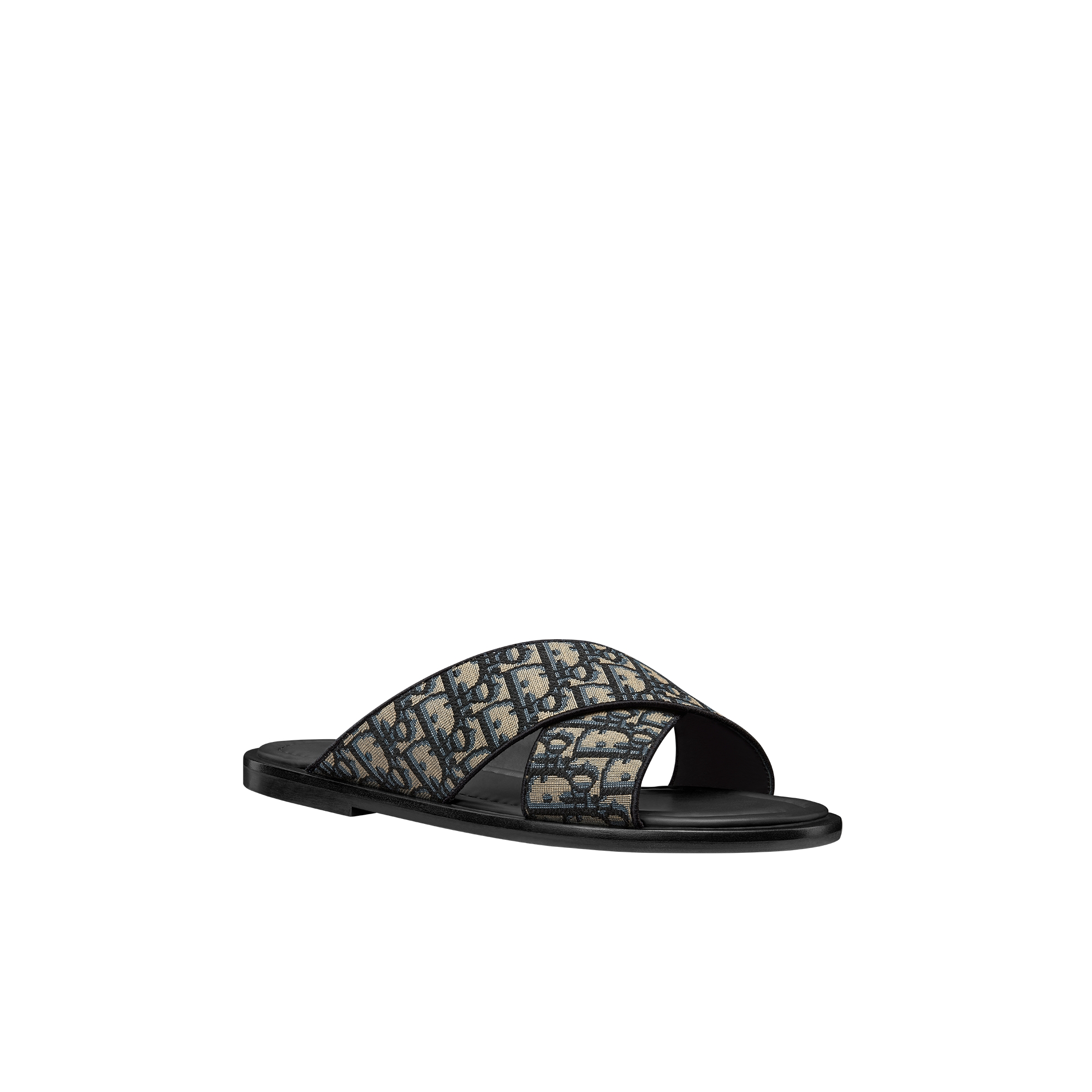 Dior Alias Sandal Beige and Black Dior Oblique Jacquard E03