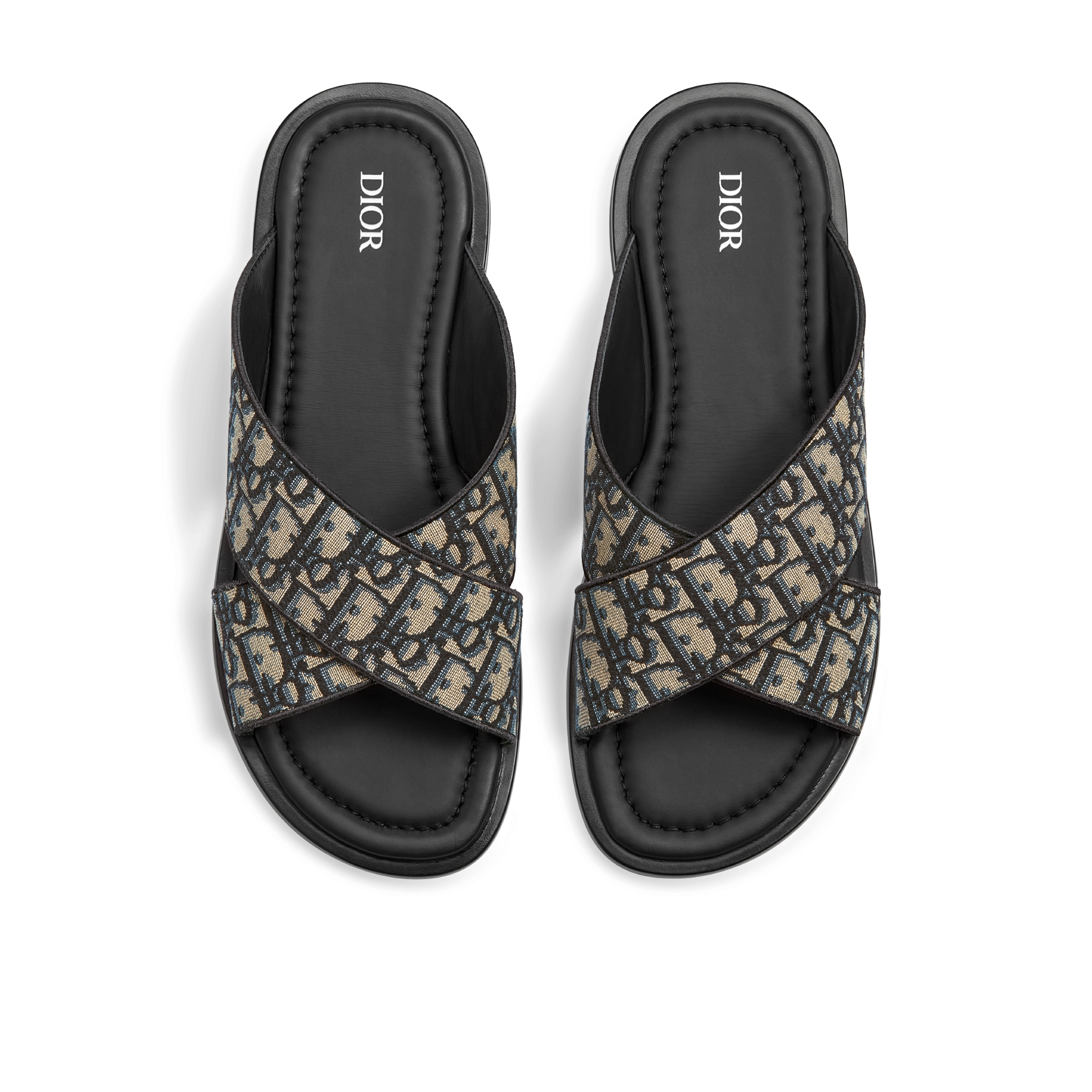 Dior Alias Sandale Dior Oblique Jacquard in Beige und Schwarz E06