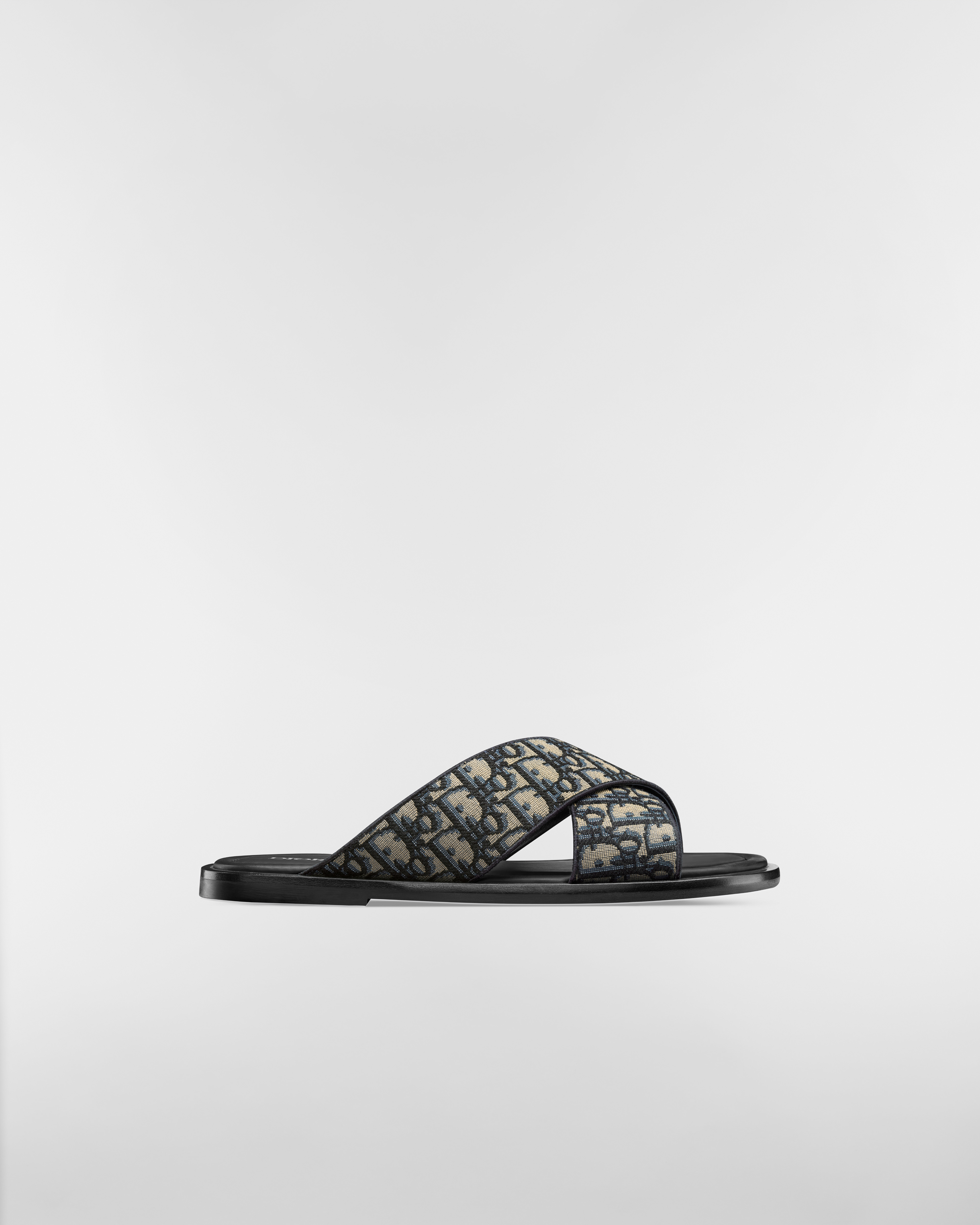 Dior Alias Sandal Beige and Black Dior Oblique Jacquard E02