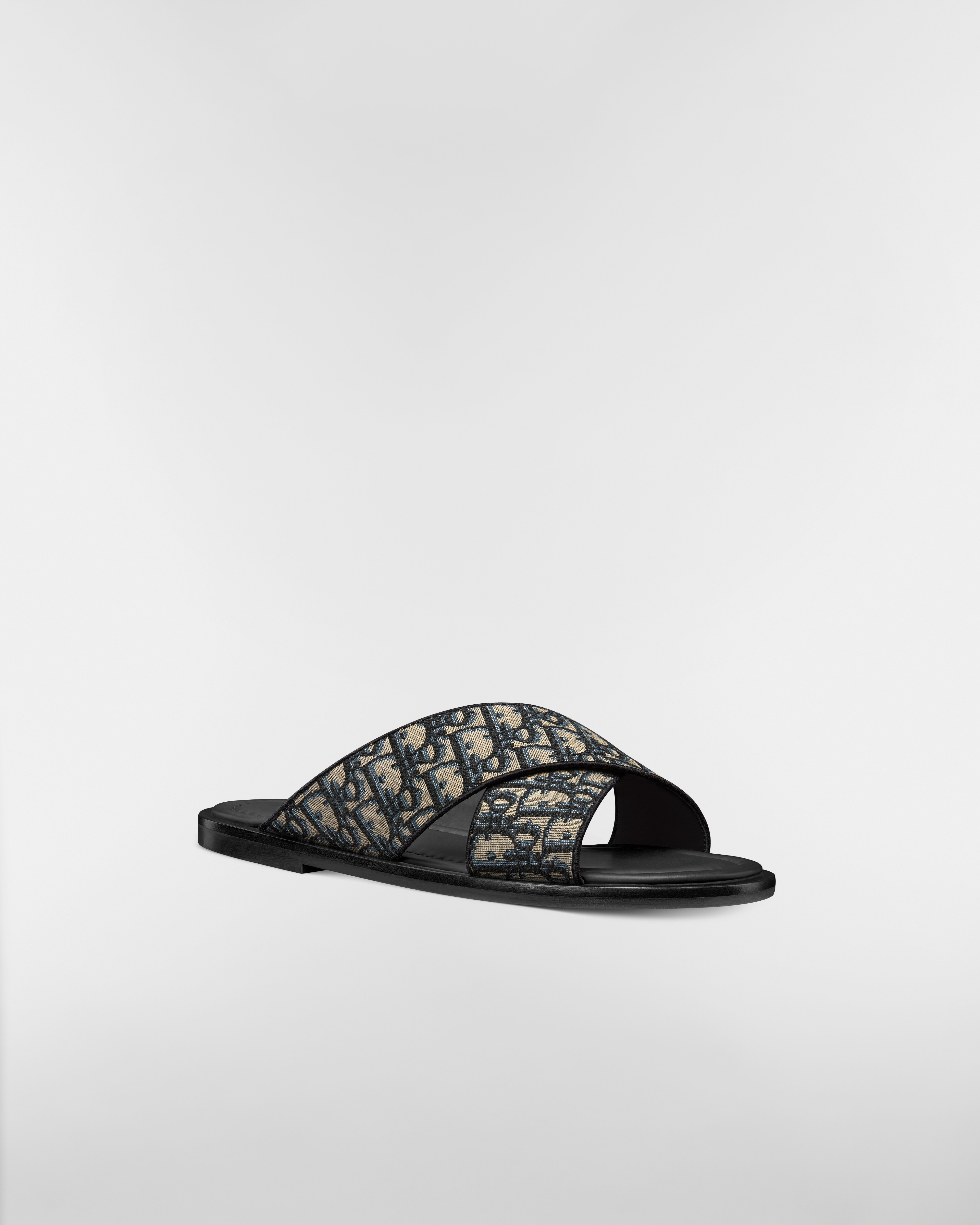 Dior Alias Sandal Beige and Black Dior Oblique Jacquard E03
