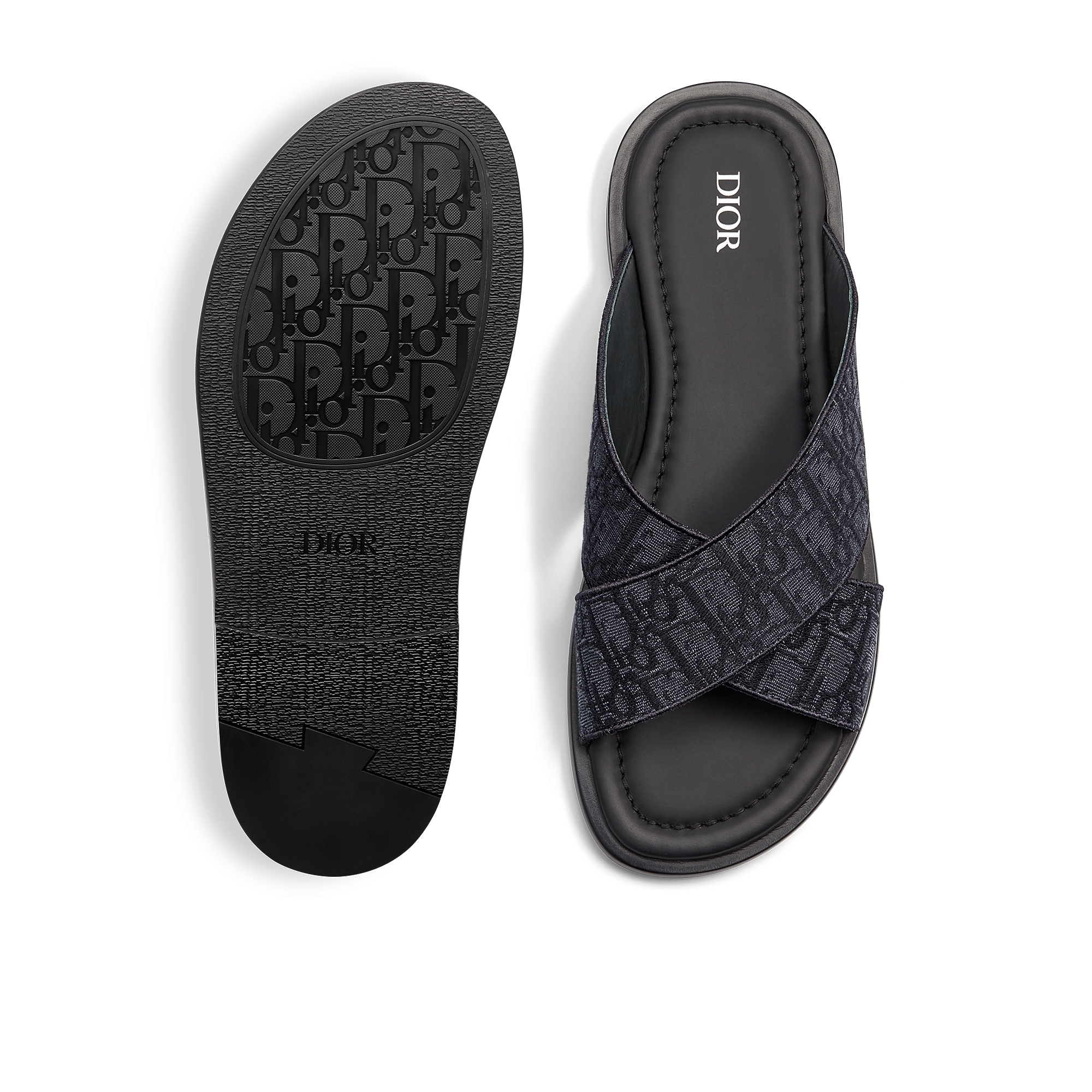 Sandalia Dior Alias Dior Oblique en jacquard negro E10