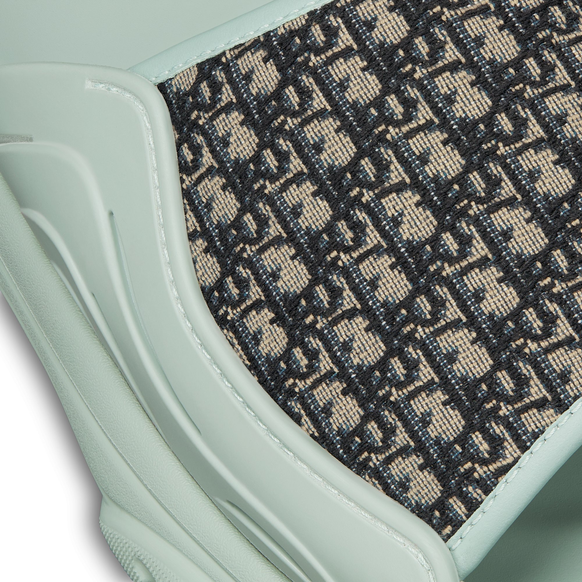 CD H-TOWN SANDAL LIGHT GRAY AND WHITE CALFSKIN