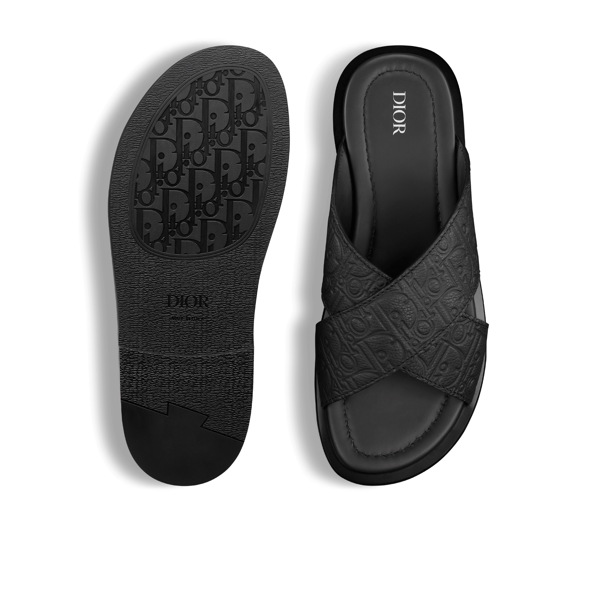 Dior Alias-sandaal Zwart Dior Gravity-leer E07