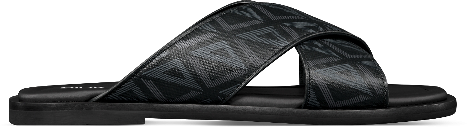 Dior Alias Sandal Dior Gray Coated Cotton Canvas with CD Diamond Print DIOR