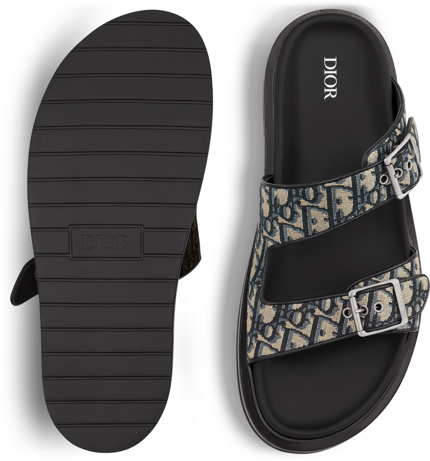 DIORIVIERA C'EST THONG SANDAL VIVID ORANGE AQUAMARINA CALFSKIN main image 0