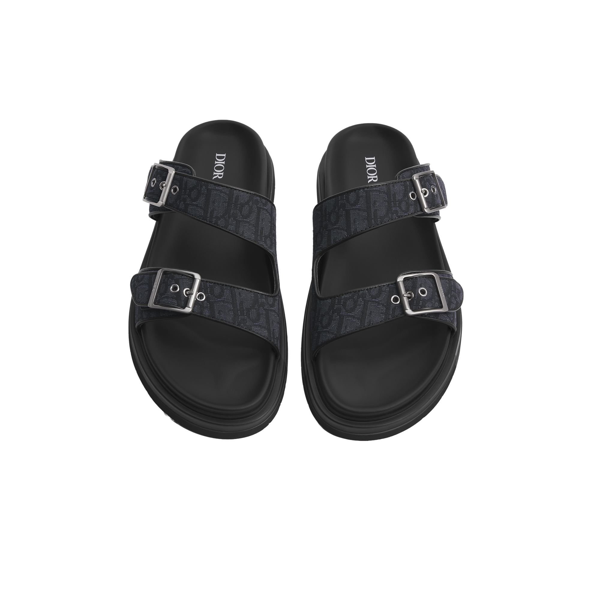 Dior Aqua Sandal Black Dior Oblique Jacquard E06