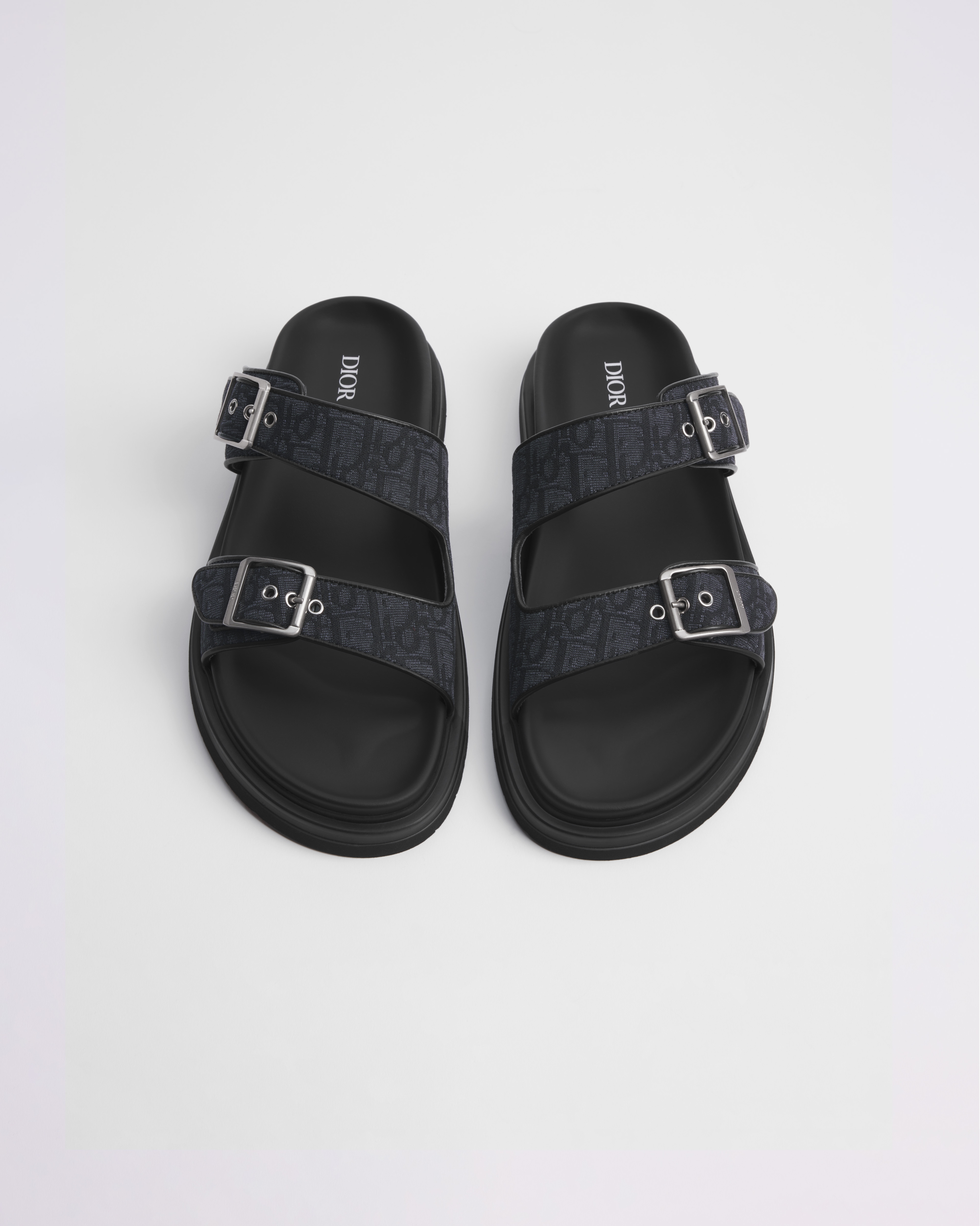 Dior Aqua Sandal Black Dior Oblique Jacquard E06