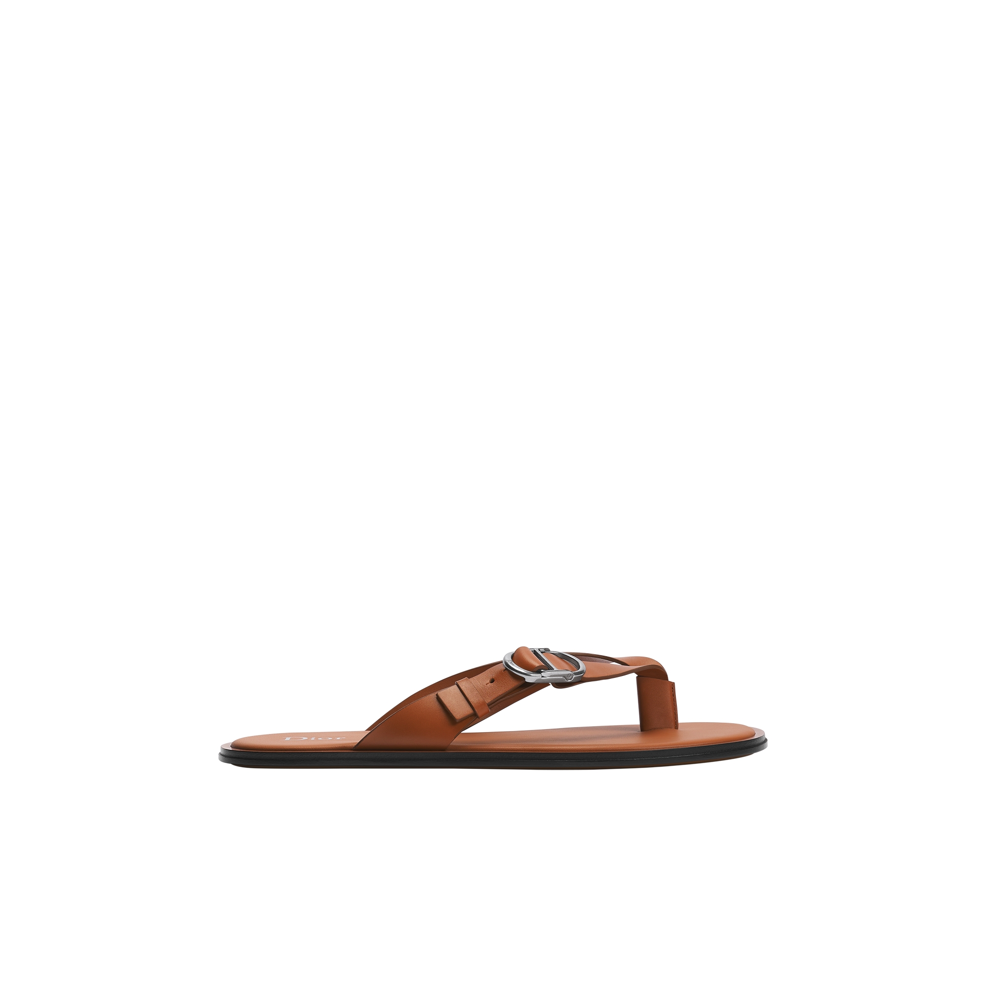Dioriviera Dior Rivage Thong Sandal Cognac Brown Smooth Calfskin E02
