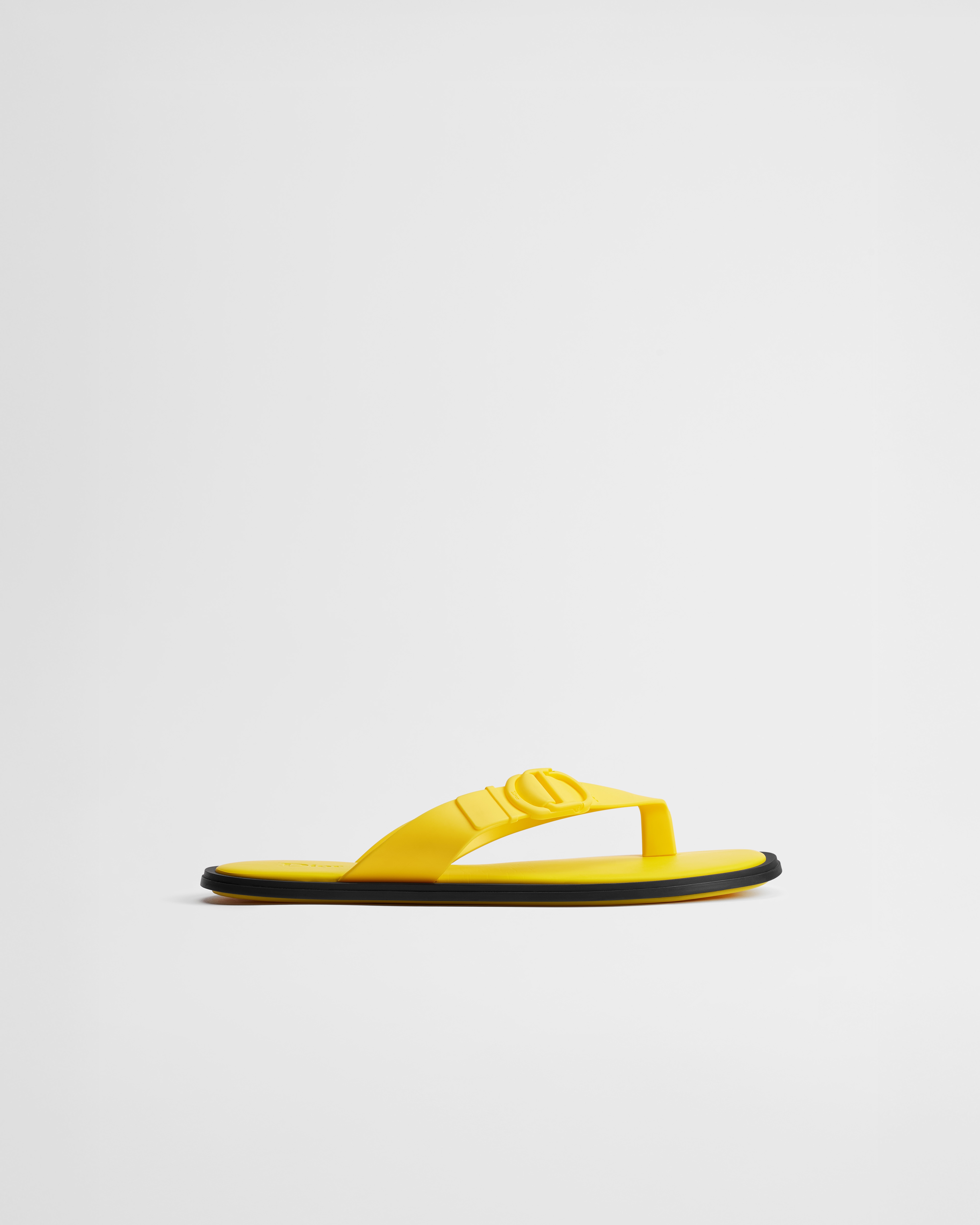 Dior Rivage Thong Sandal Yellow Rubber E02