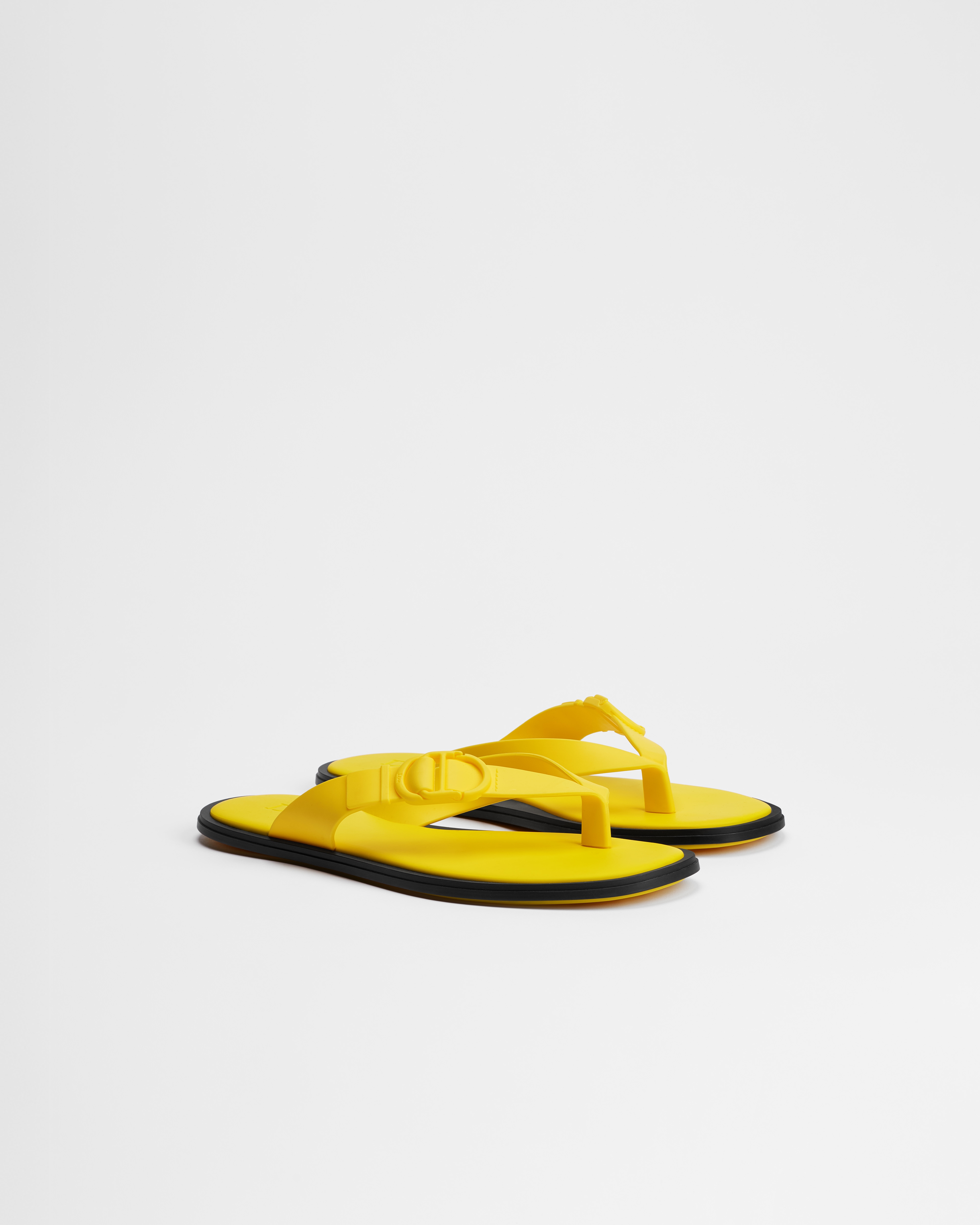 Dior Rivage Thong Sandal Yellow Rubber E03