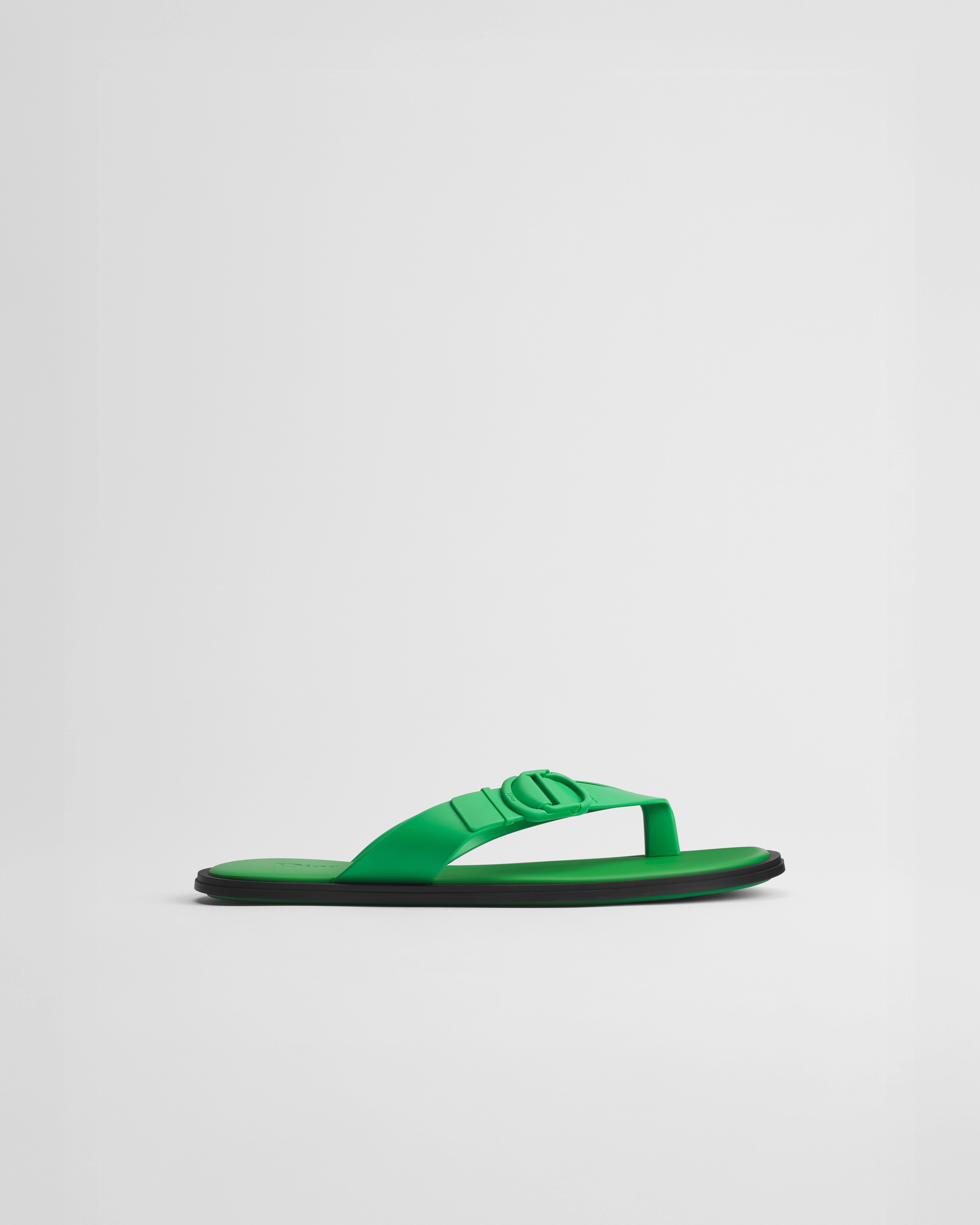 Dior Rivage Thong Sandal Green Rubber E02