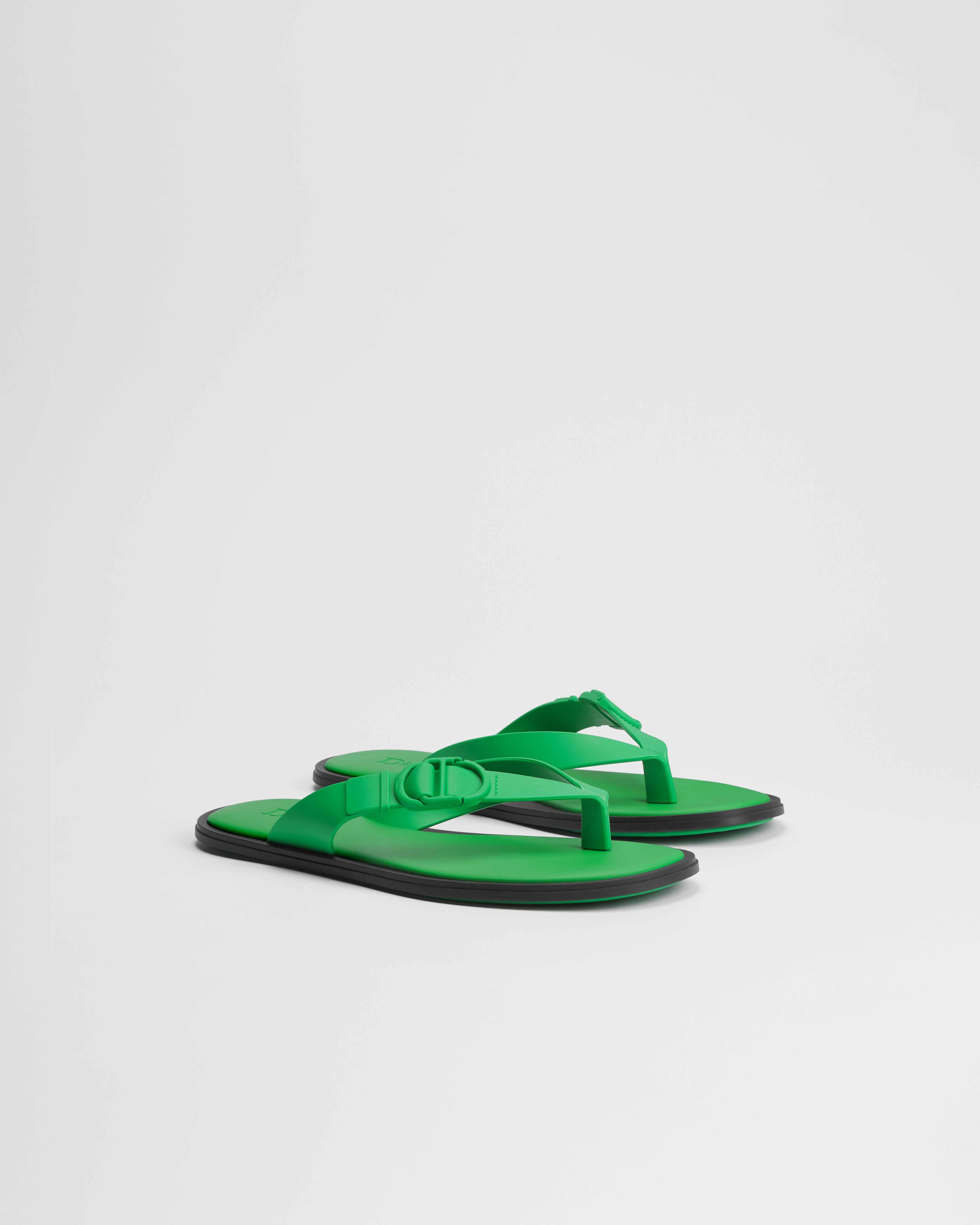 Dior Rivage Thong Sandal Green Rubber E03