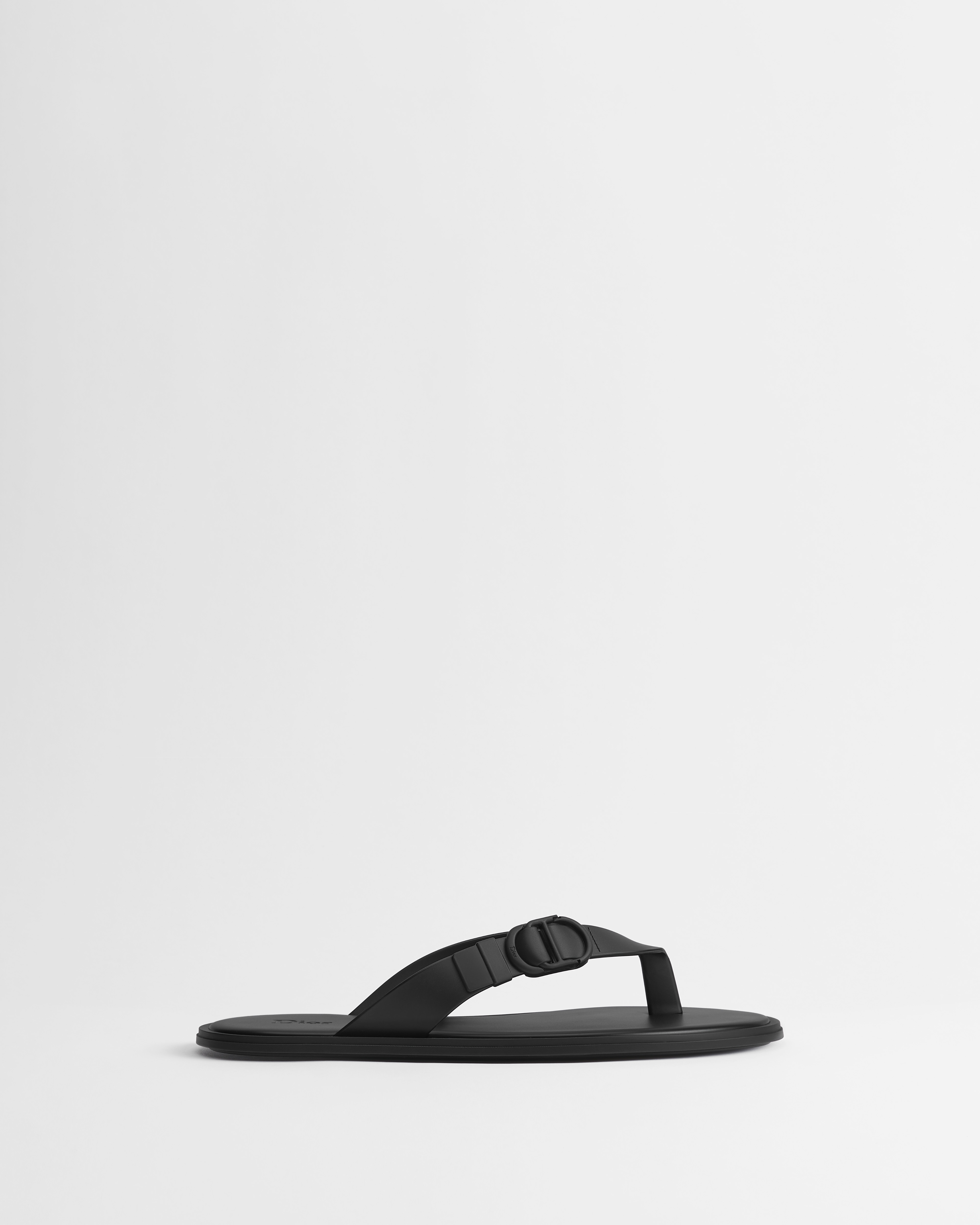 Dior Rivage Thong Sandal Black Rubber E02
