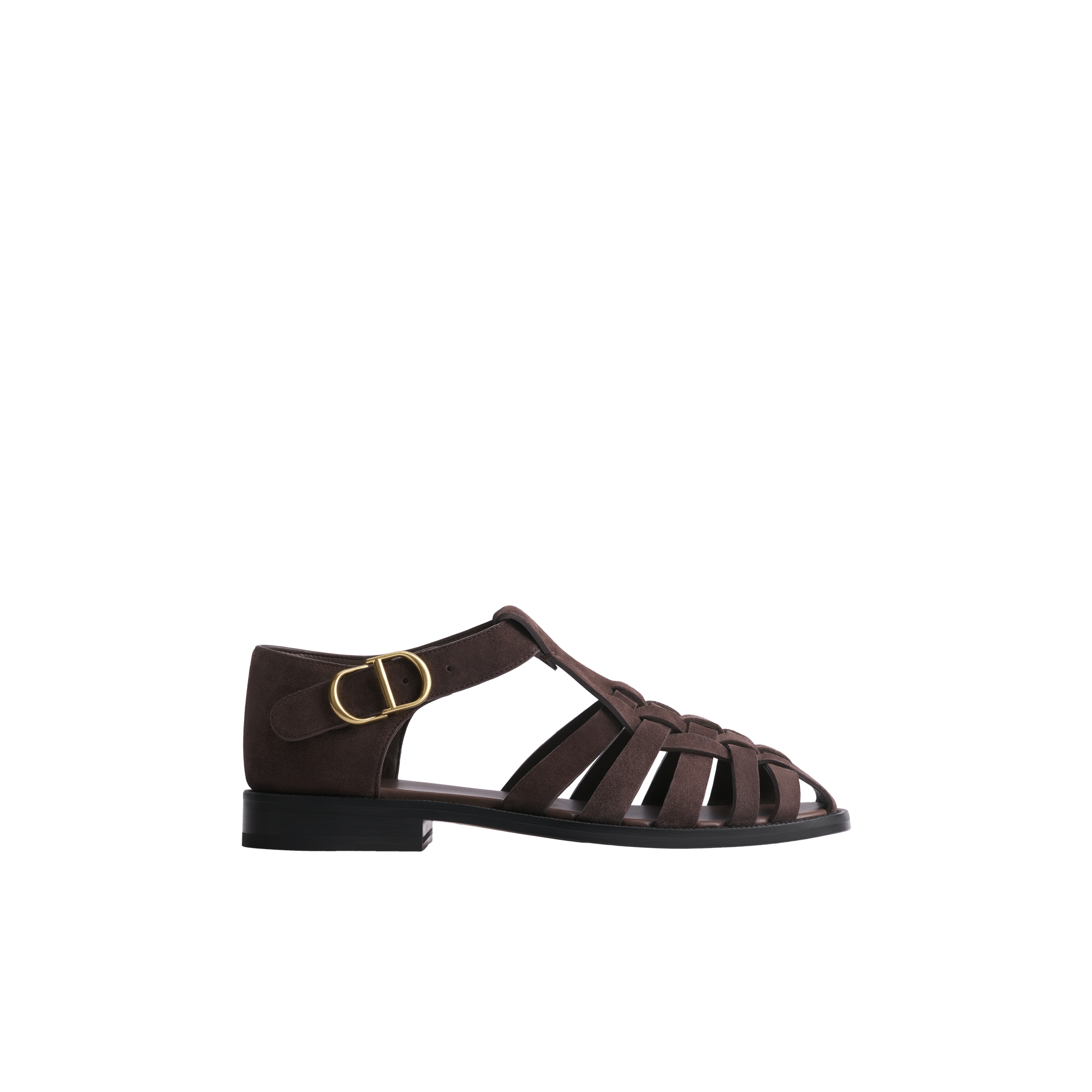 Dior Al Mare Fisherman Sandal Deep Brown Suede Calfskin E02
