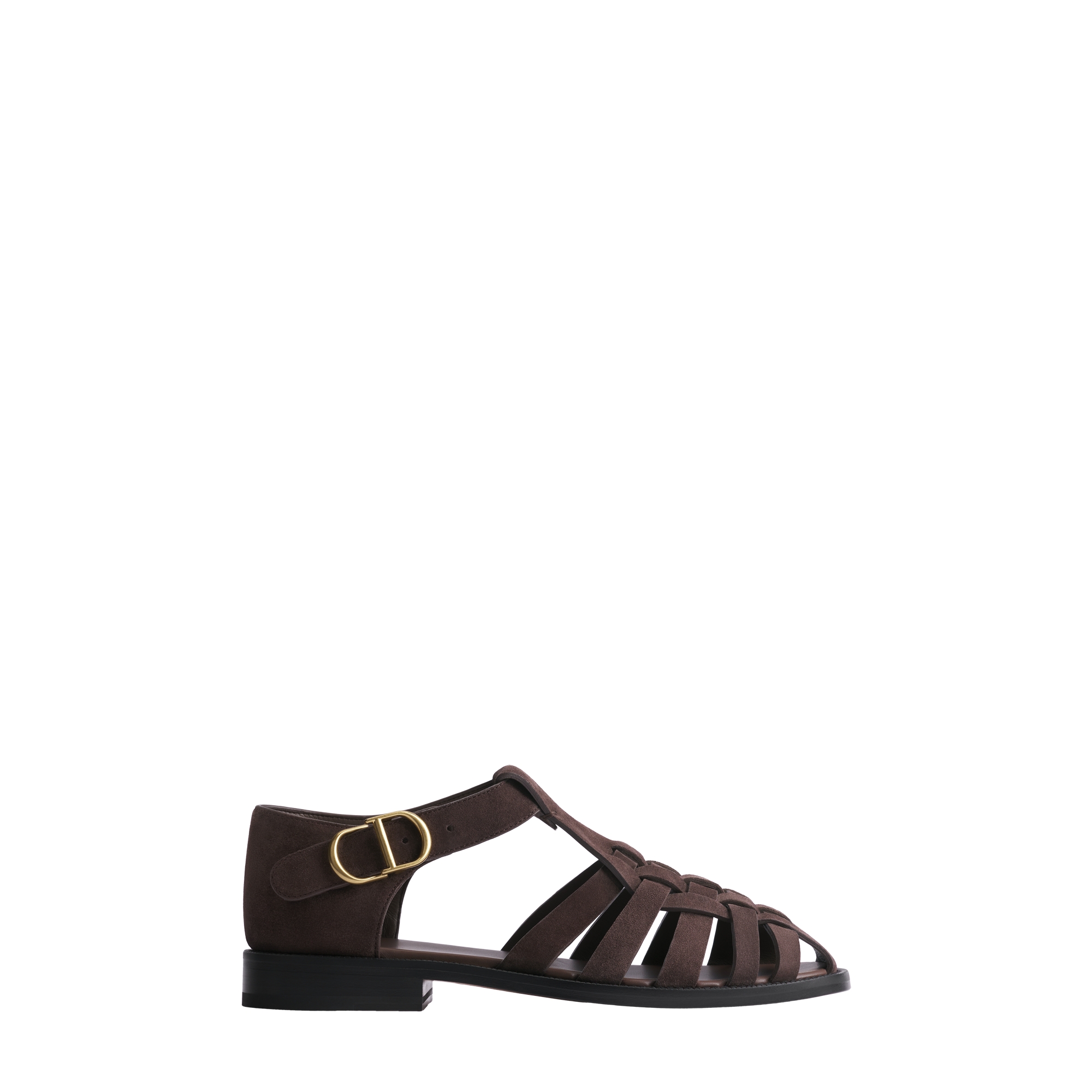 Dior Al Mare Fisherman Sandal Deep Brown Suede Calfskin E02